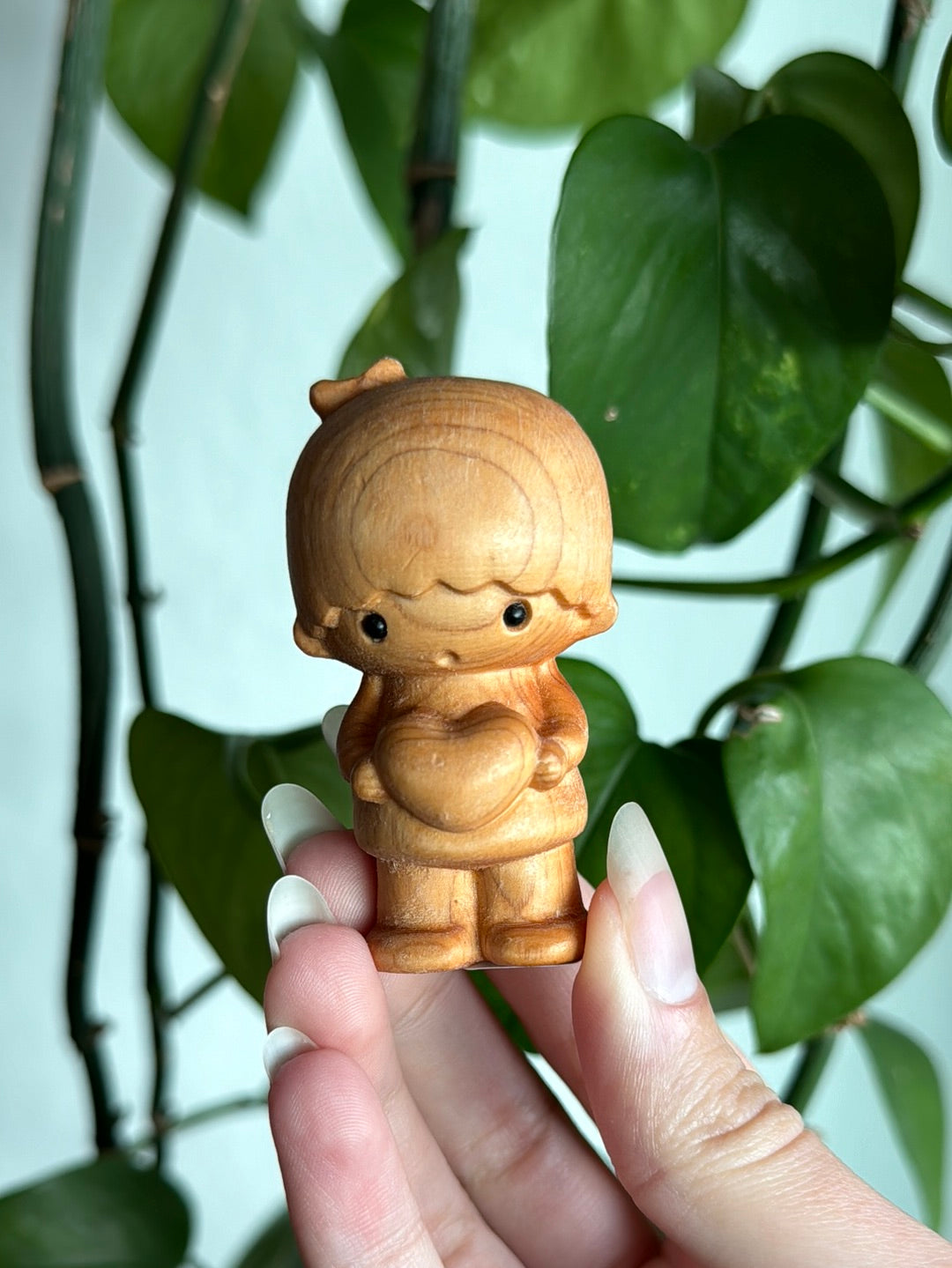 Twin Star Pair Wood Carving