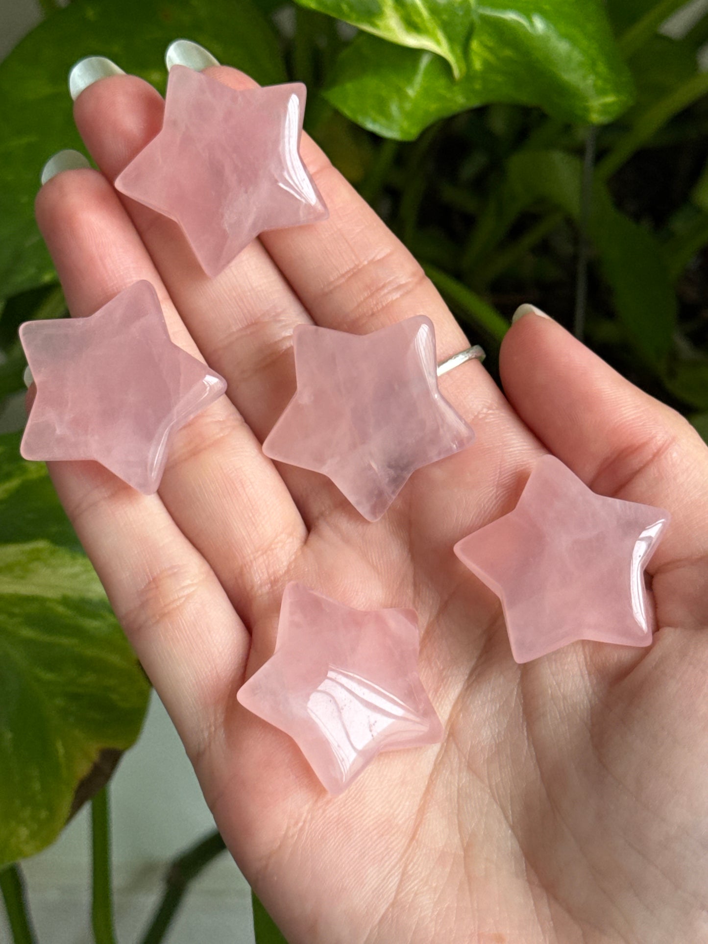 Gemmy Rose Quartz Star