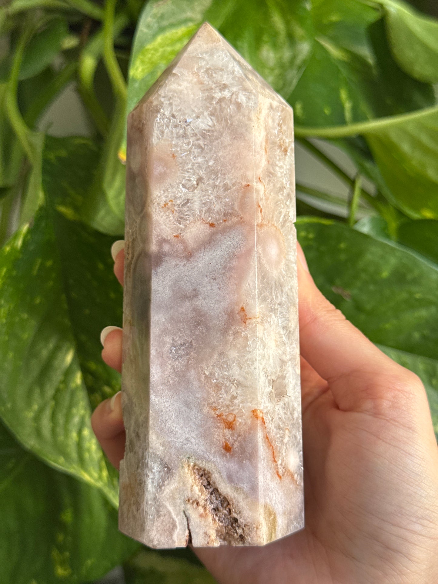 Large Druzy Pink Amethyst Tower