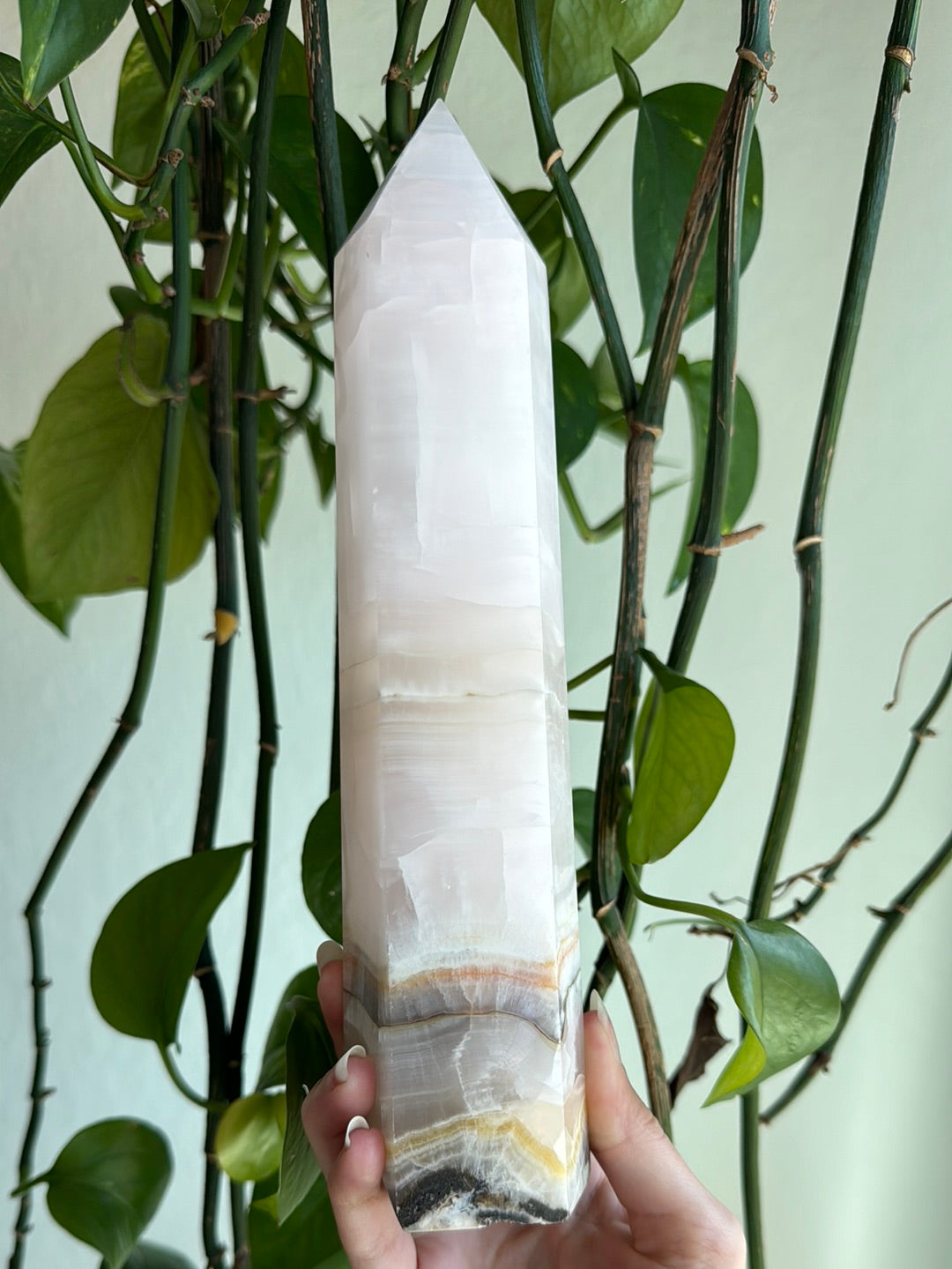XL UV Reactive Pink Mangano Calcite Tower