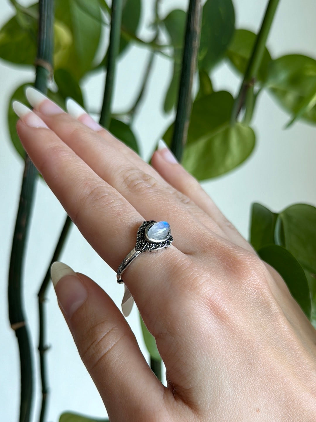 Moonstone Eye Adjustable Ring