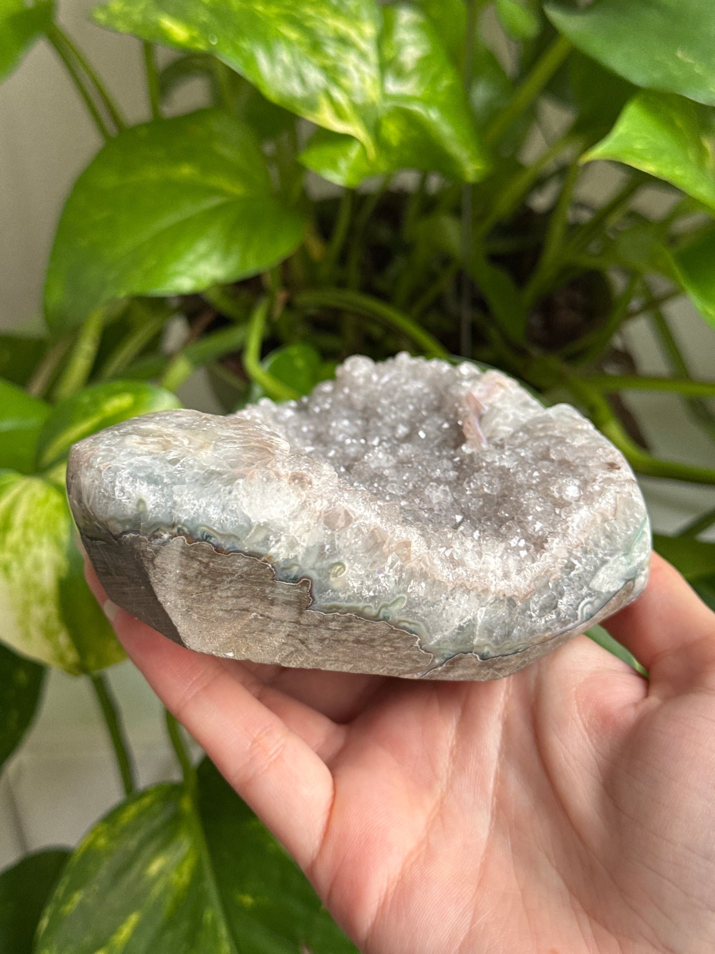 Galaxy Amethyst Geode Heart B