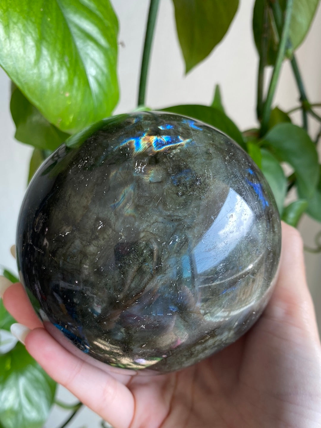 Large Labradorite Sphere 95mm 2.9lbs