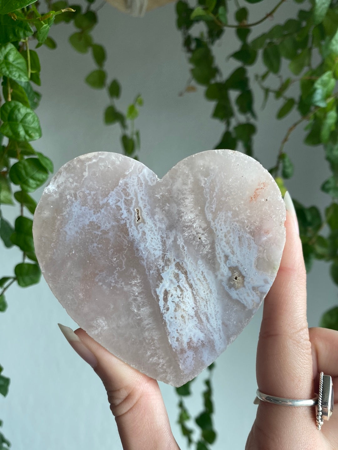 Pink Amethyst Slab Heart B