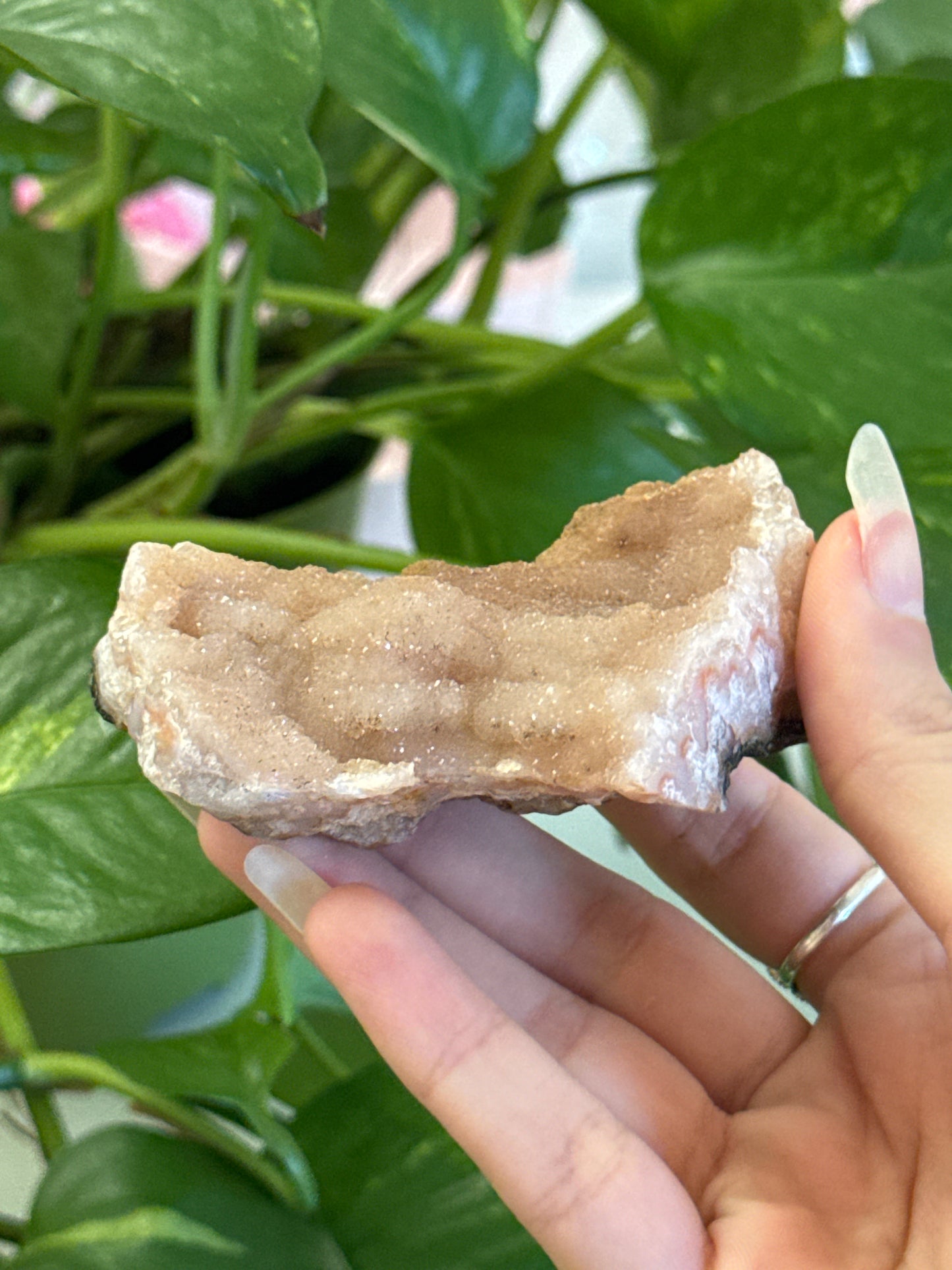 Sparkly Pink Chalcedony Specimen