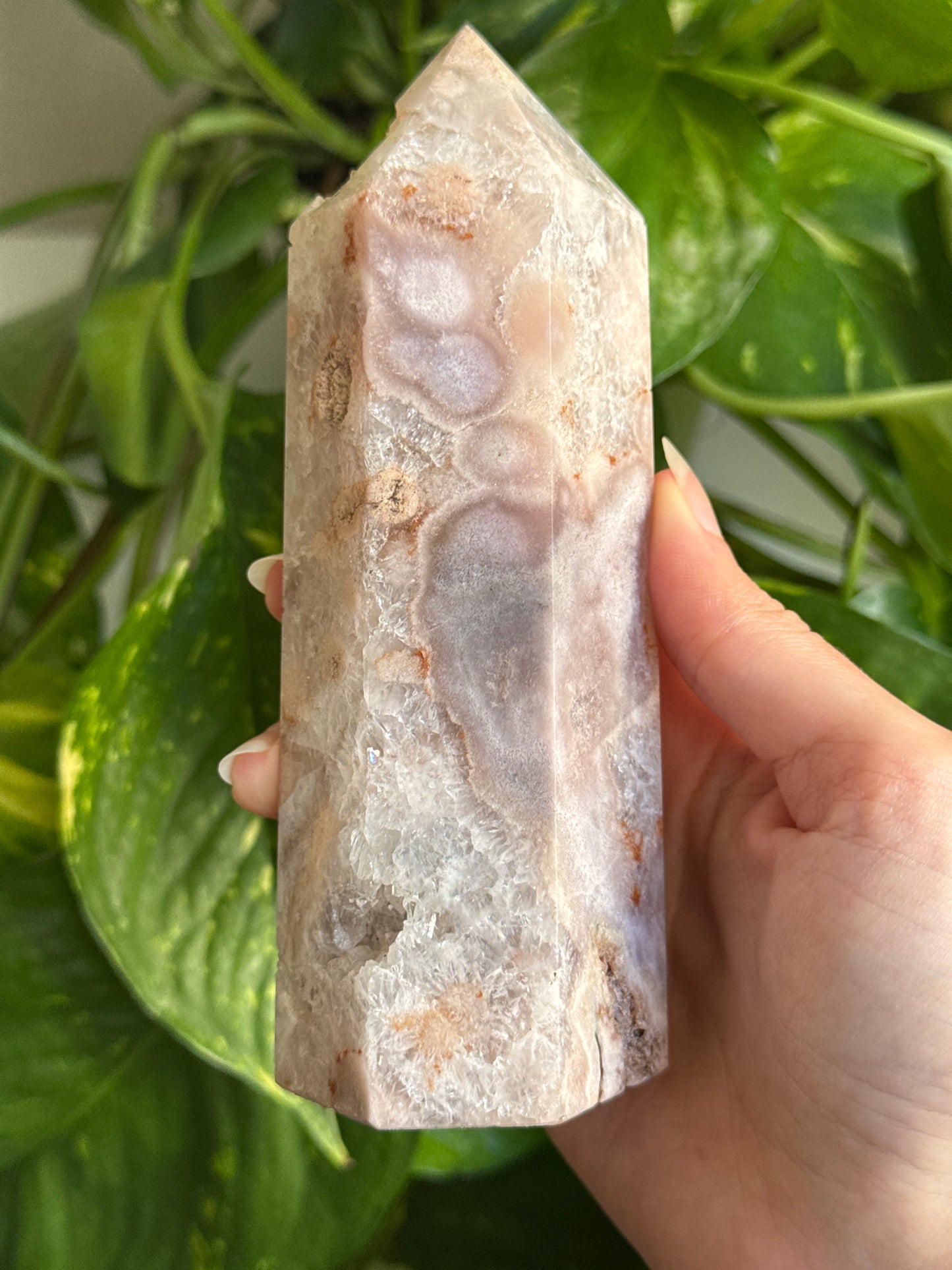Large Druzy Pink Amethyst Tower