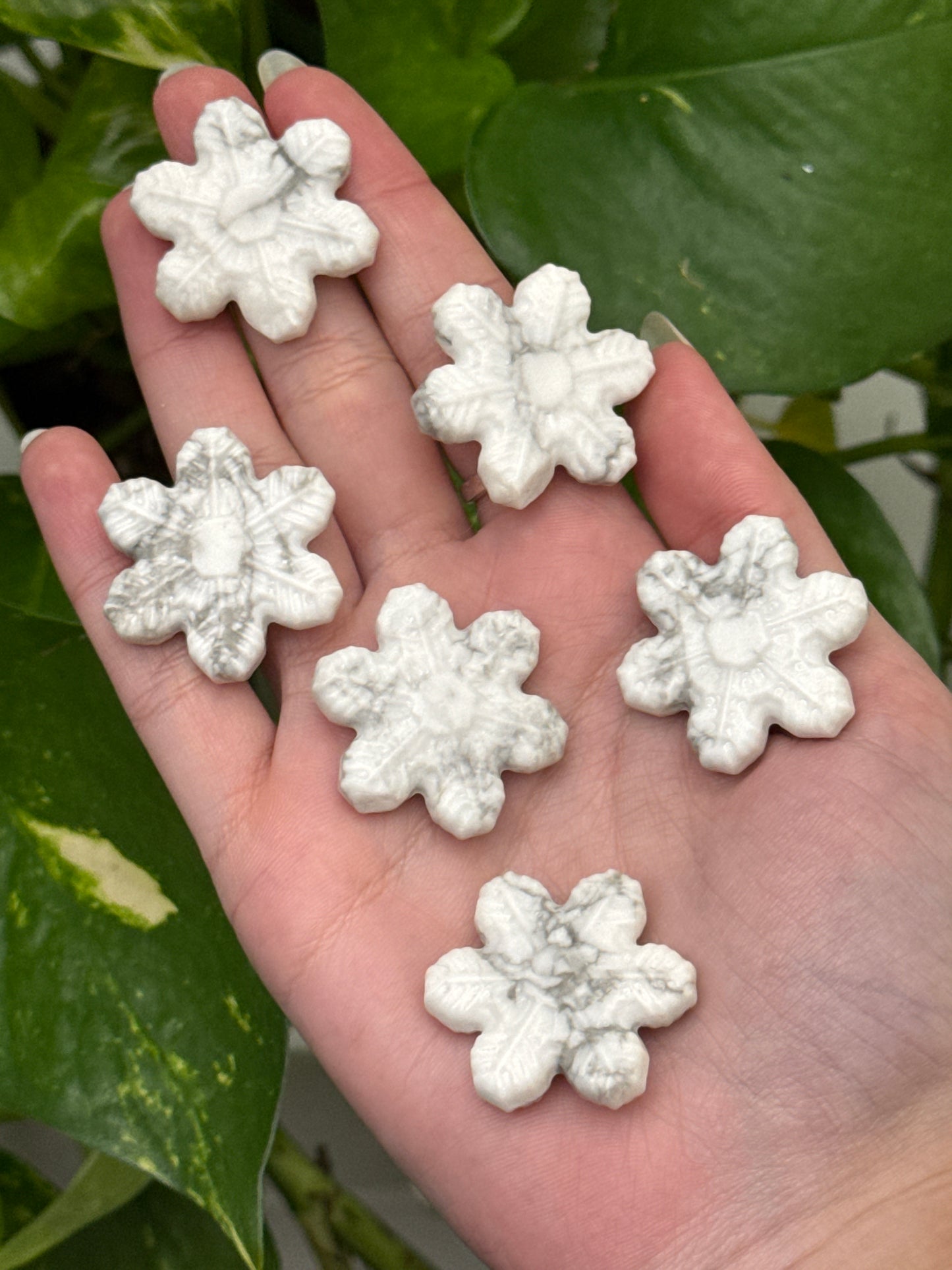 Howlite Snowflake