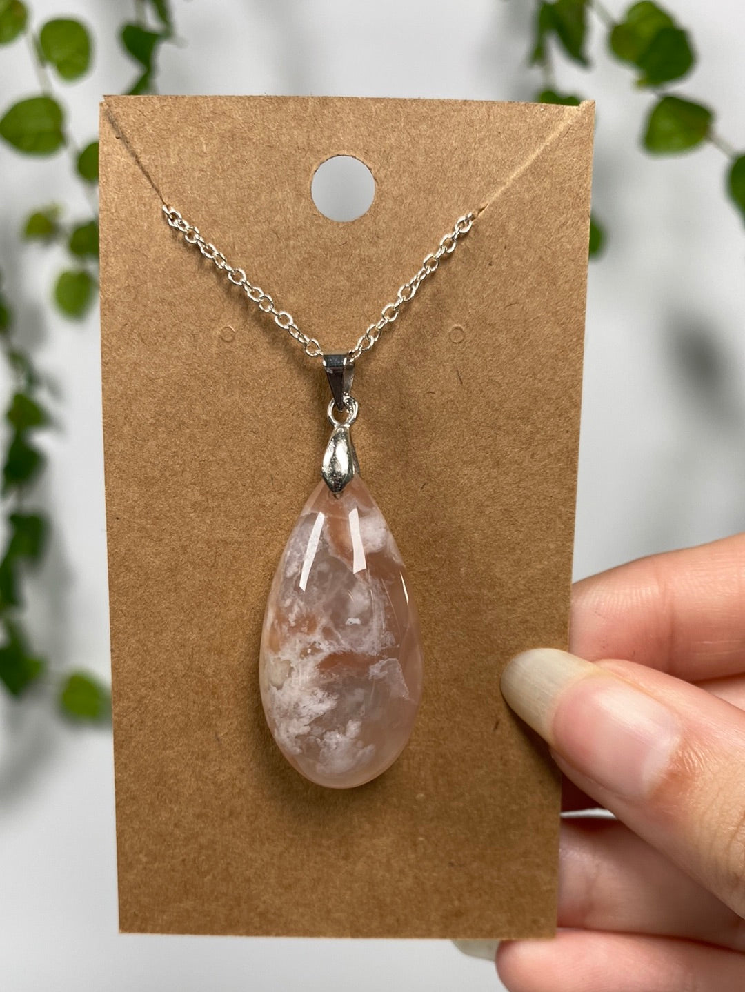 Flower Agate Necklace