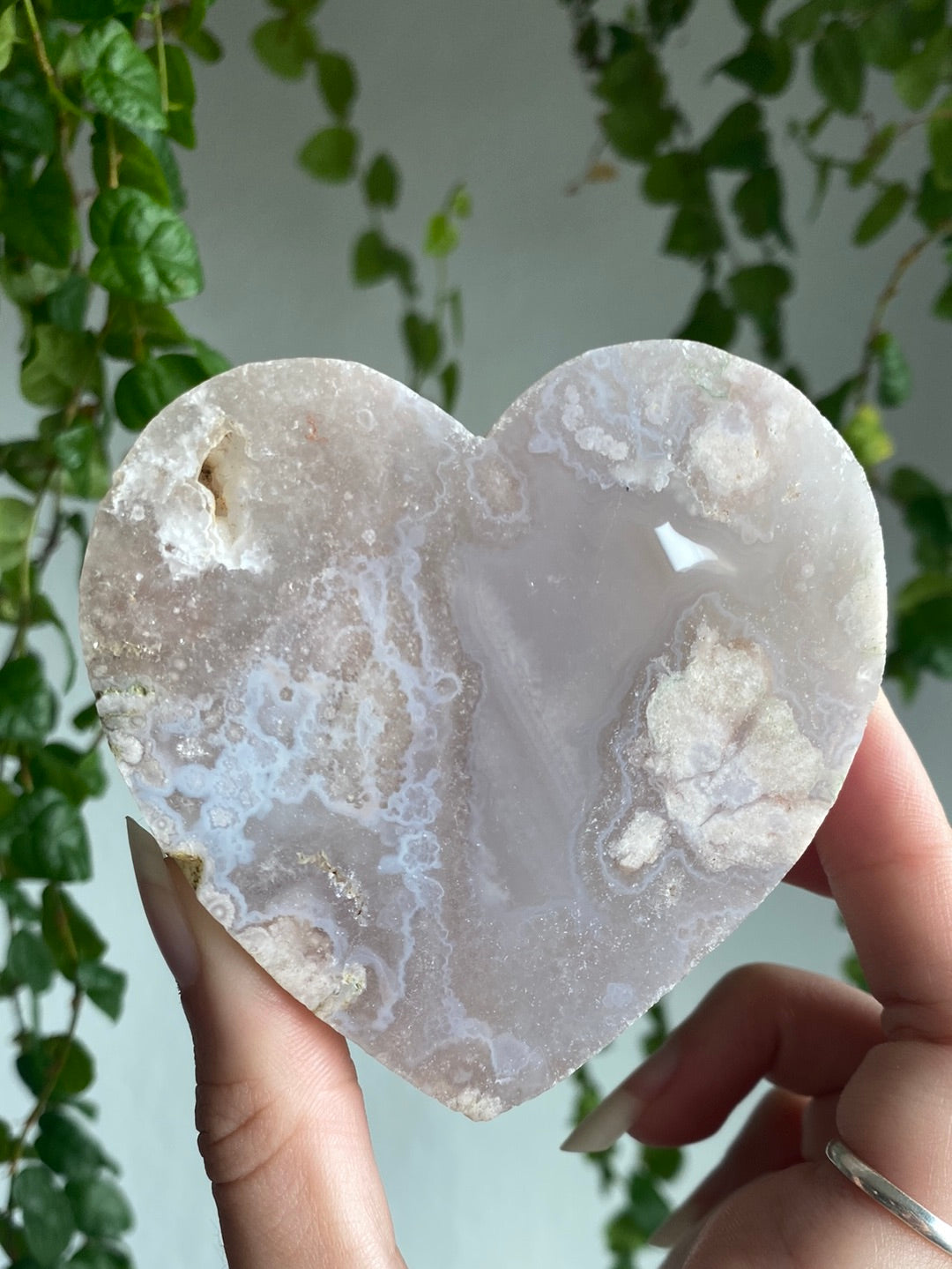 Pink Amethyst Slab Heart B