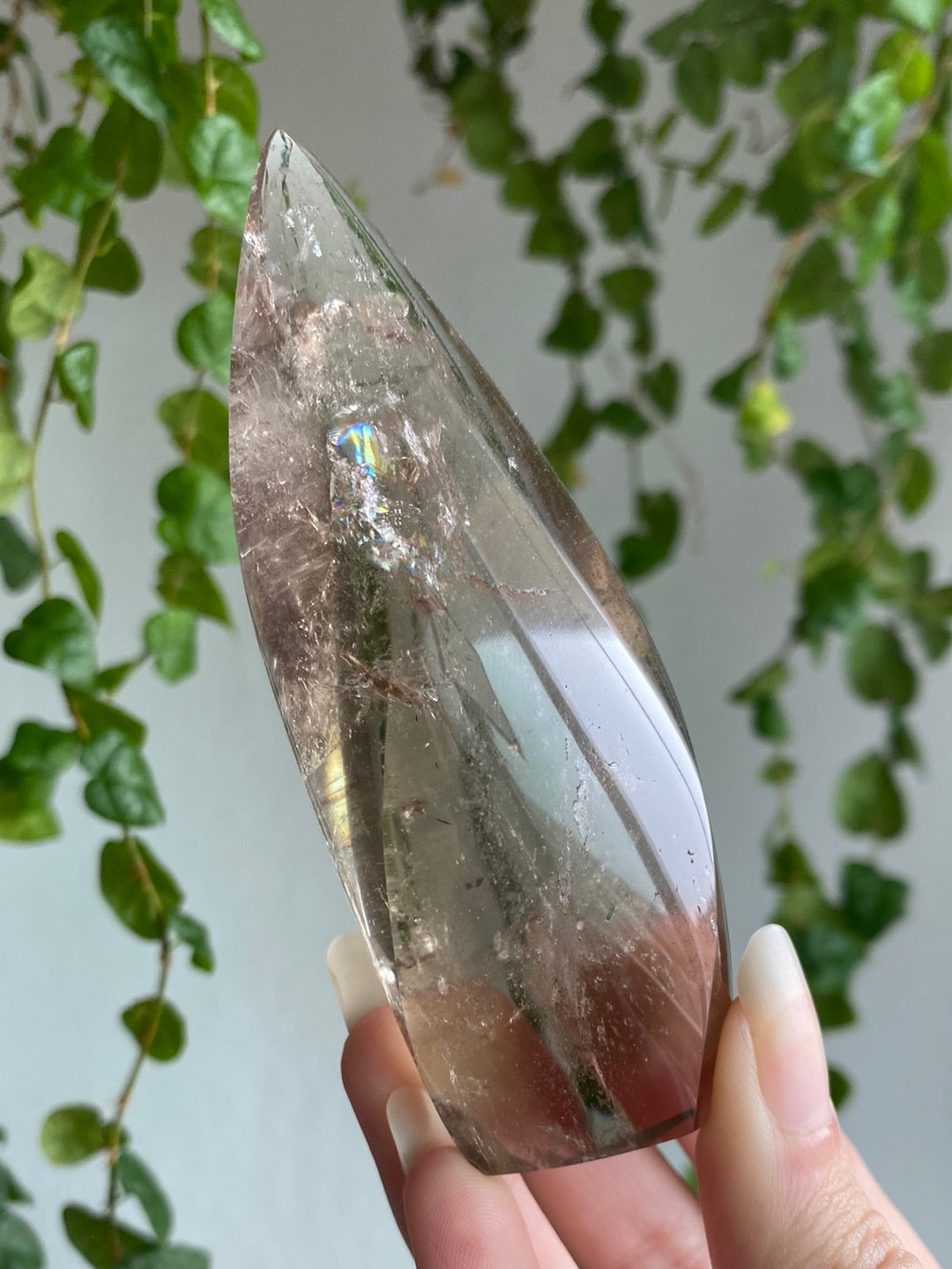 Smoky Quartz Flame With Rainbows B