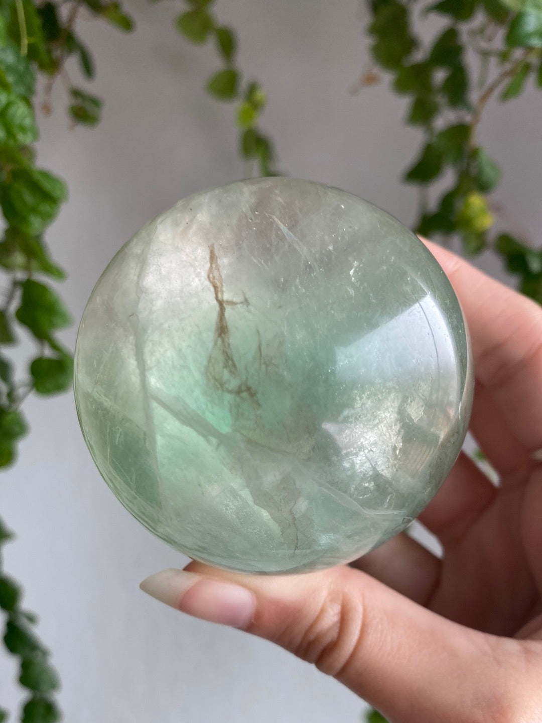 Mossy Green Fluorite Sphere