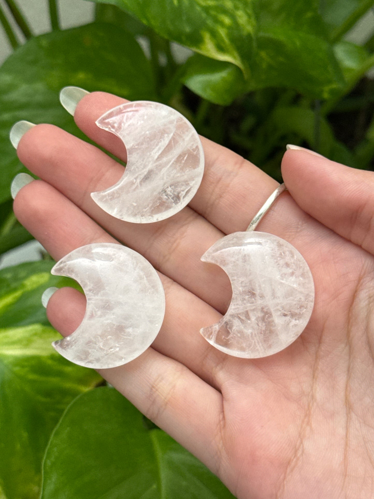 Clear Quartz Moon