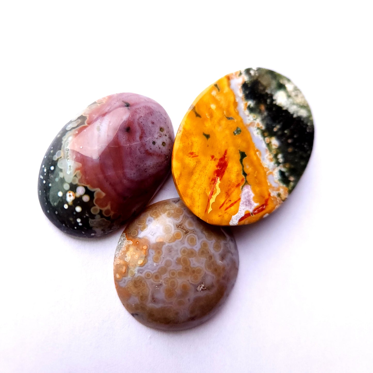 Ocean Jasper Flat Palm Stones