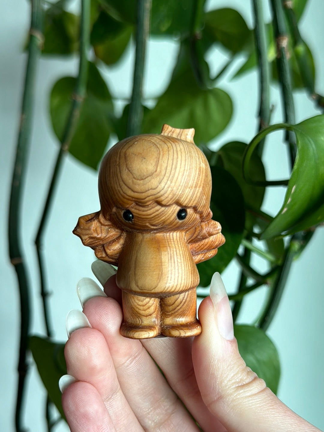 Twin Star Pair Wood Carving