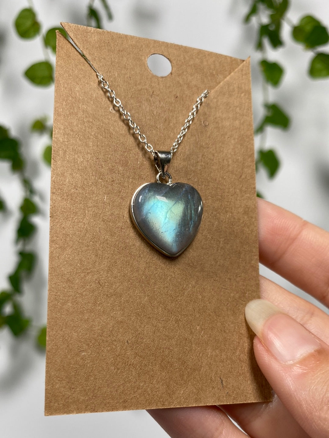 Labradorite Heart Necklace
