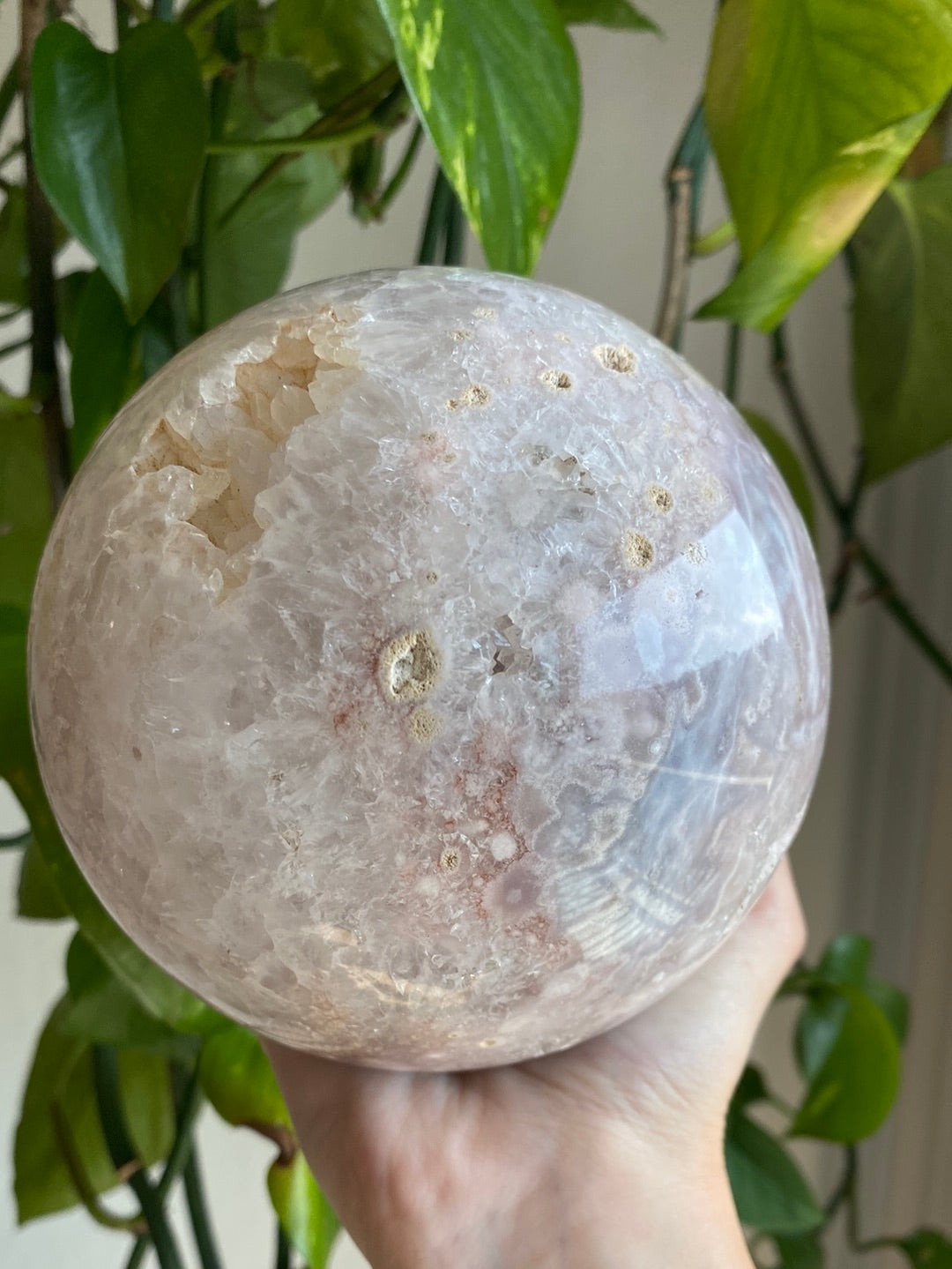 XL Pastel Purple & Pink Amethyst Sphere 115mm 4.8lbs
