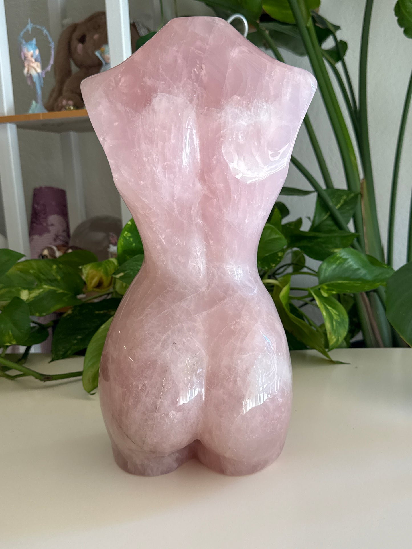 HUGE Statement 15.5” Rose Quartz Goddess Body