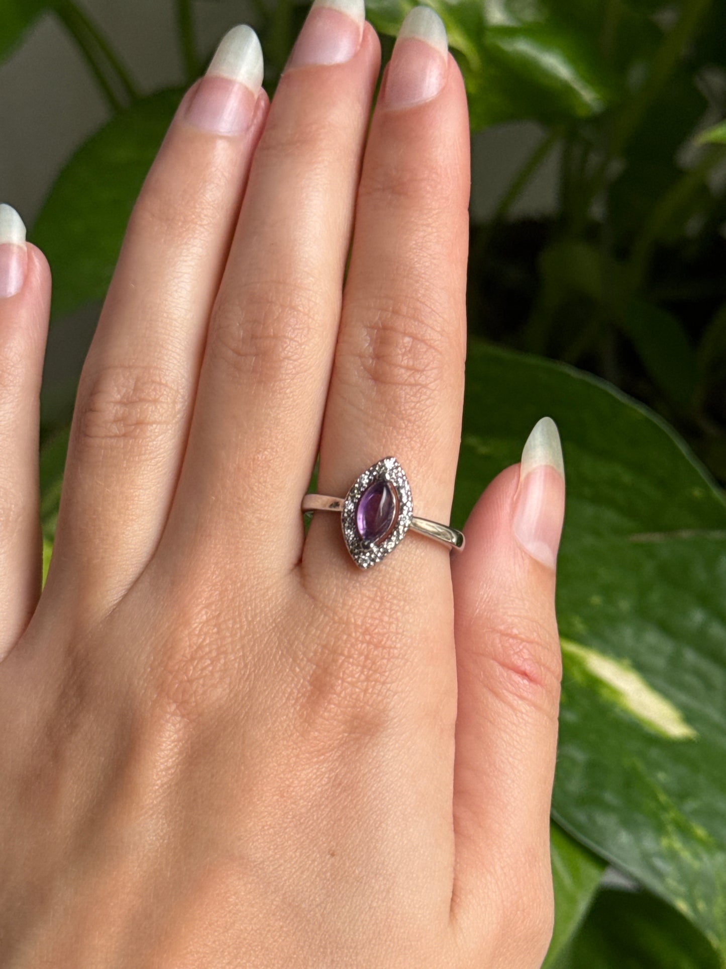Amethyst Adjustable Ring