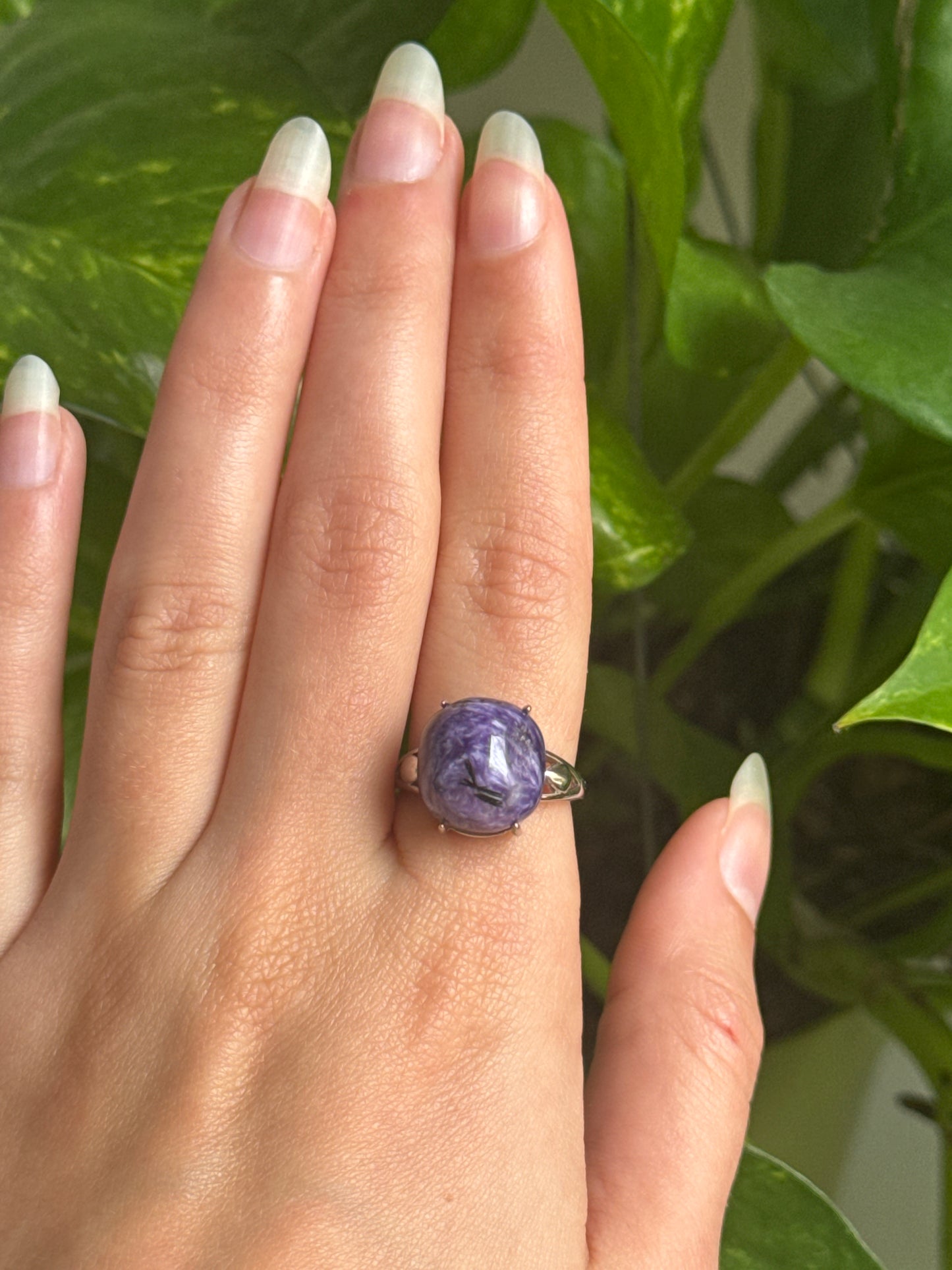 Charoite Adjustable Ring