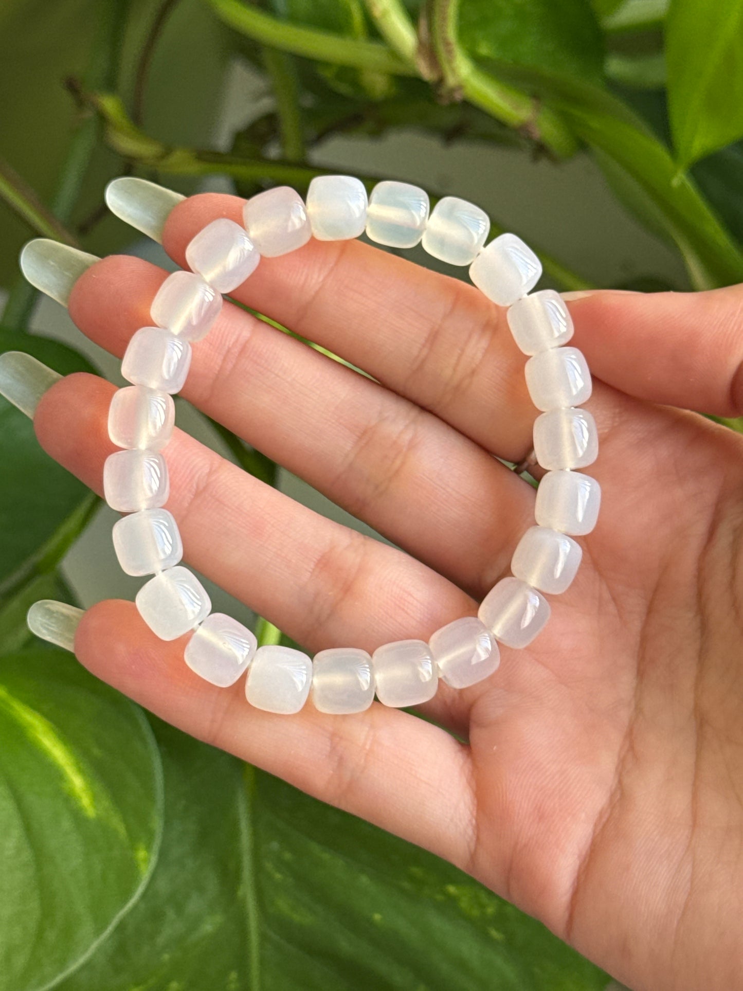 Grey Chalcedony Chubby Bracelet