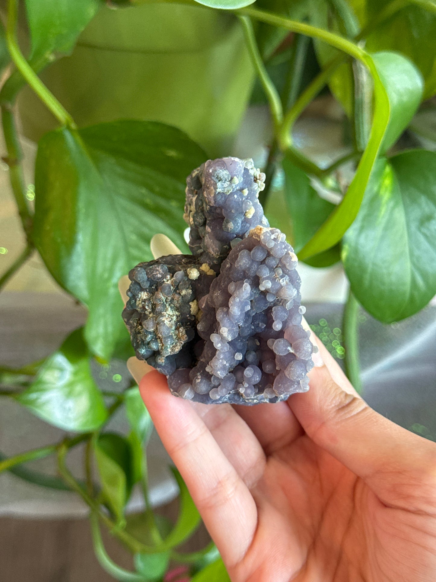 Moody Purple & Green Grape Agate Specimen