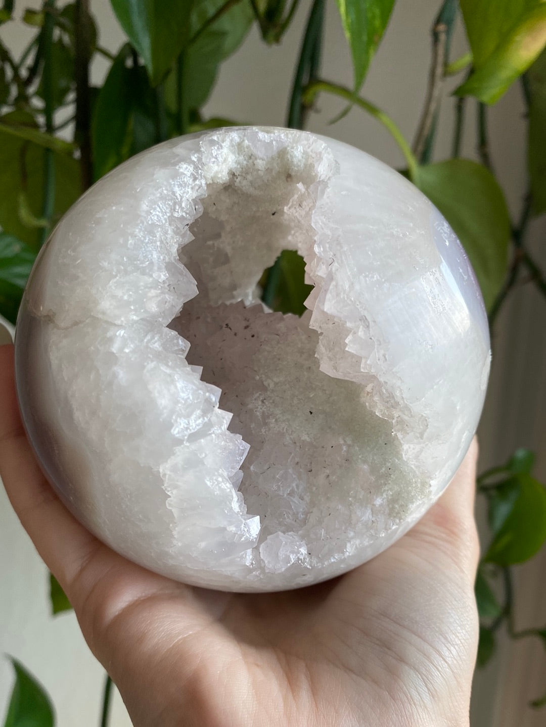 XL Lilac Pink Amethyst & Quartz Druzy Sphere 100mm 2.5lbs