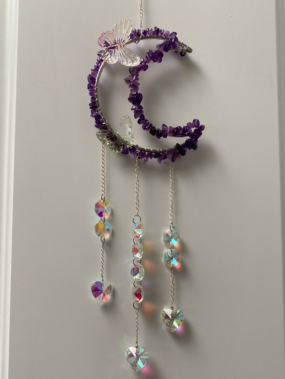 Amethyst Butterfly Suncatcher
