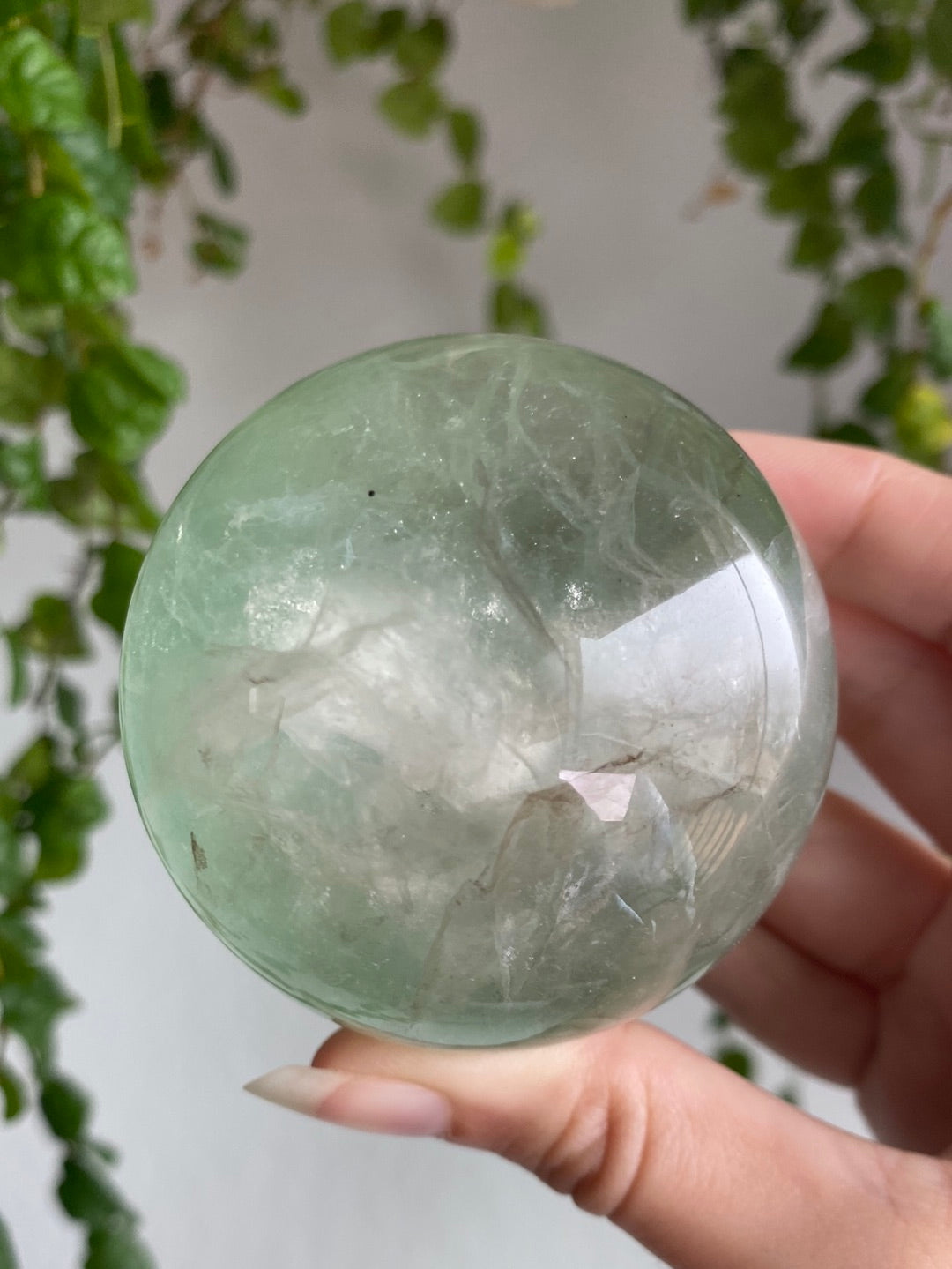 Mossy Green Fluorite Sphere