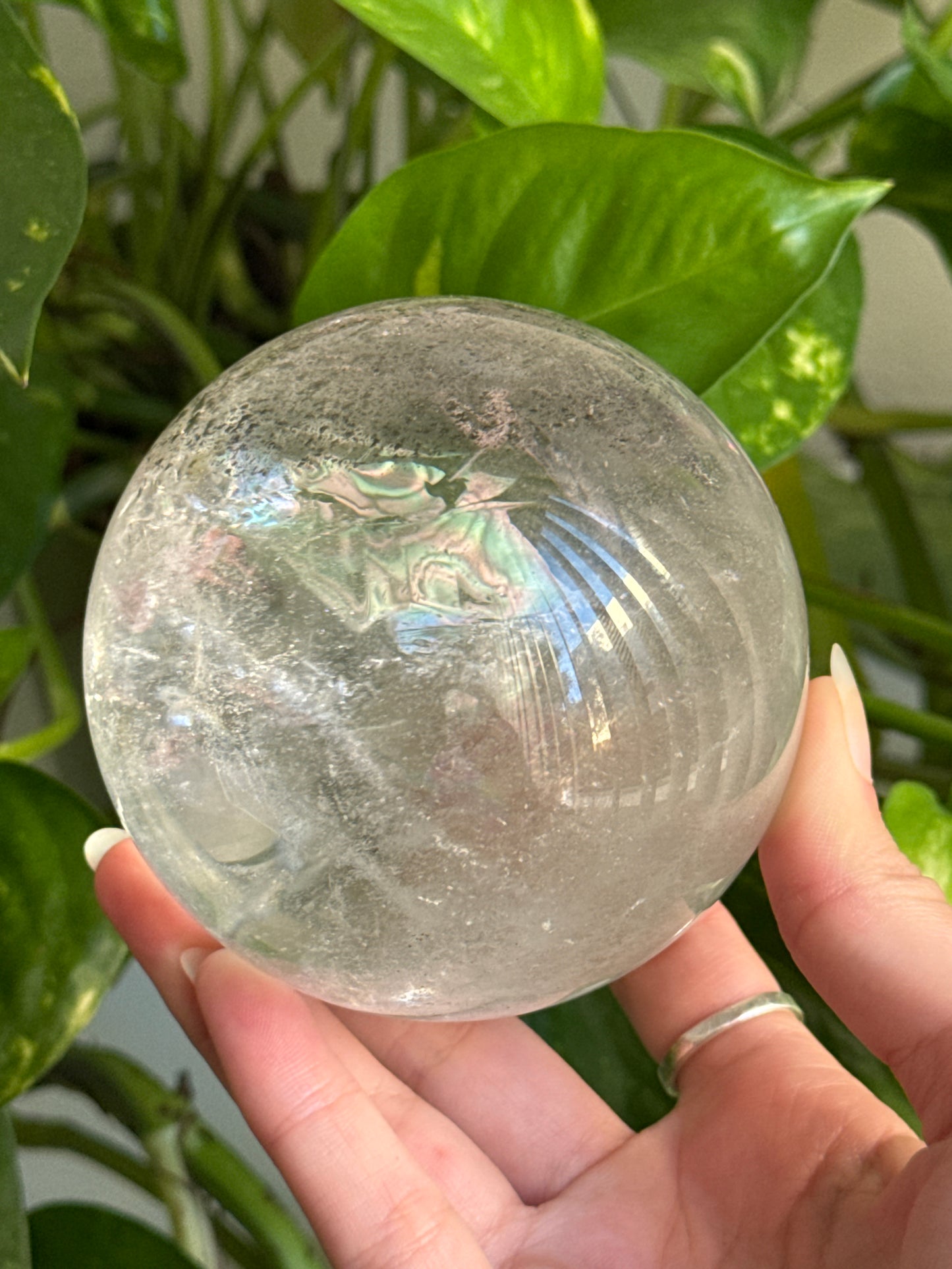 Large Garden Quartz Sphere 80mm