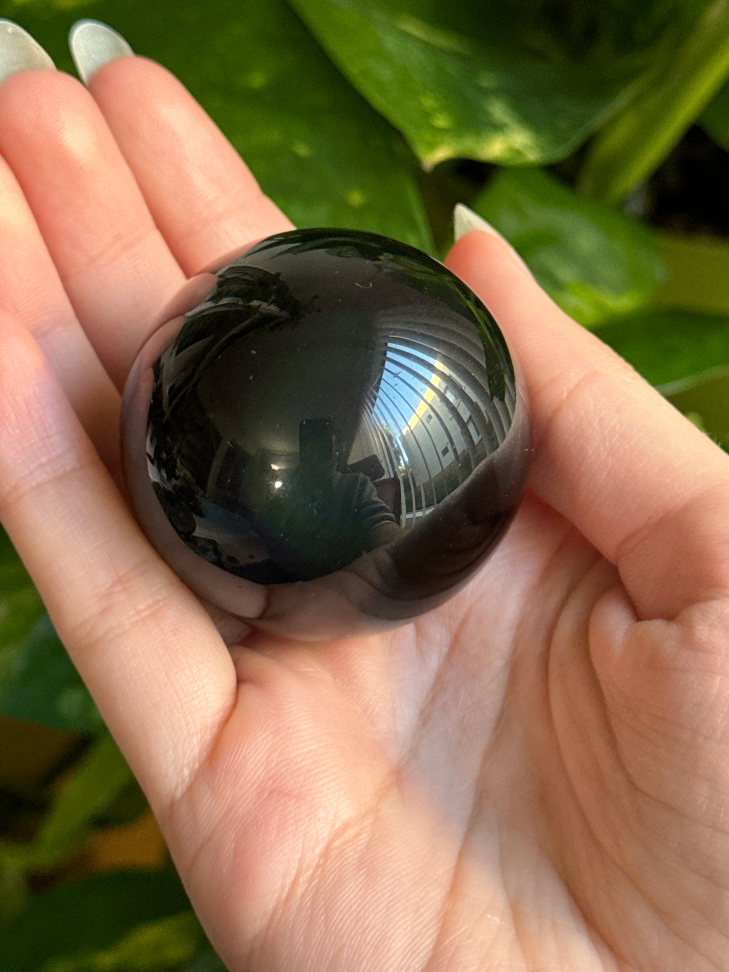 Rainbow Obsidian Sphere 45mm (see vid for flash)