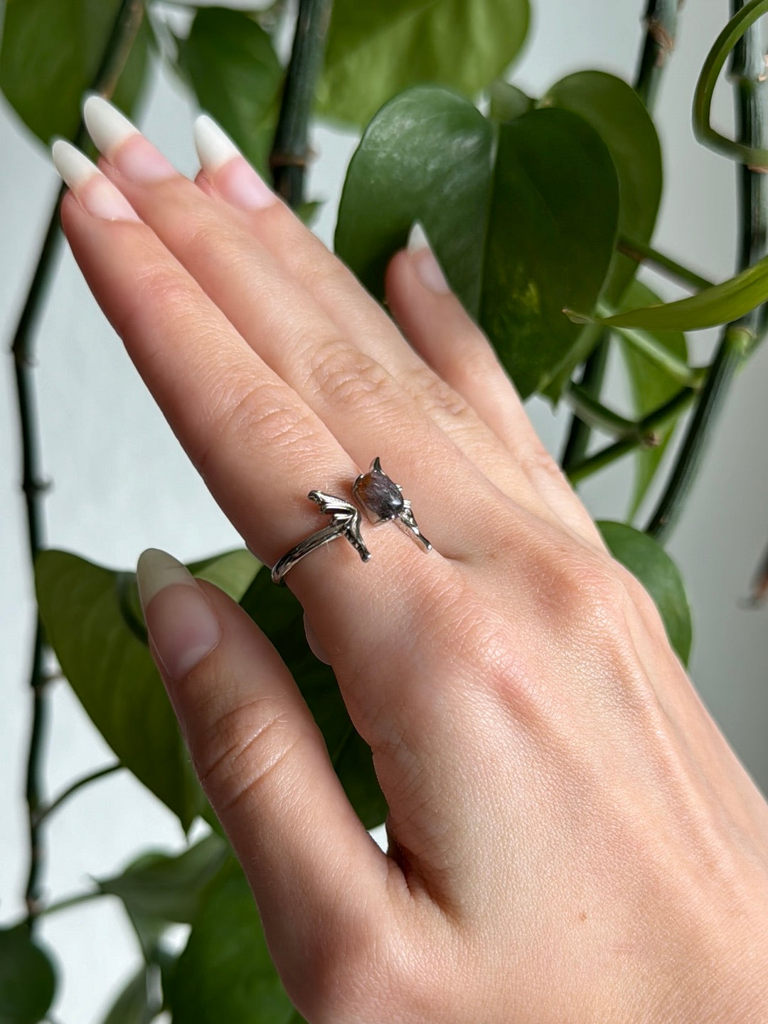 Super Seven Butterfly Adjustable Ring