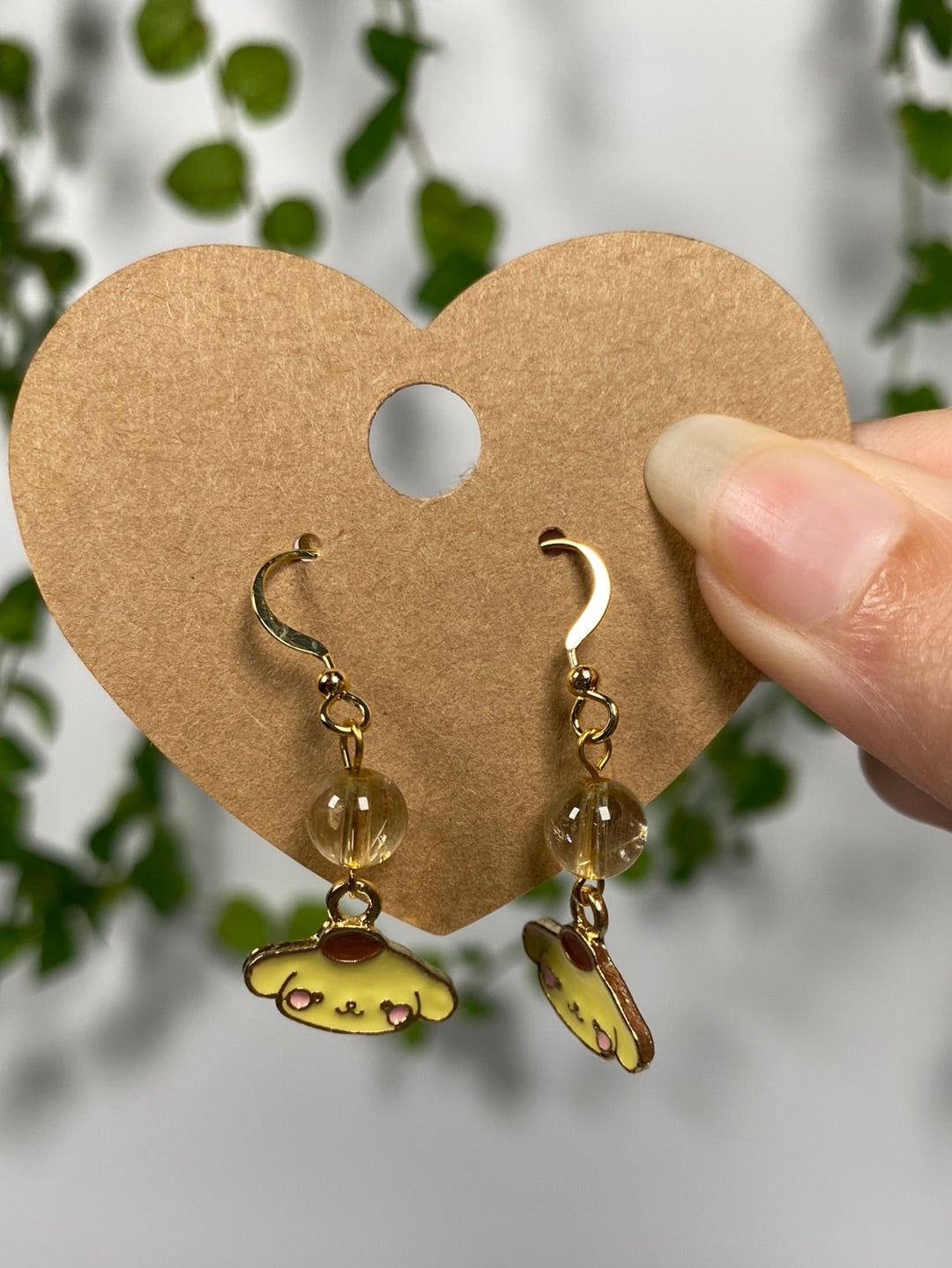 Citrine Pompompurin Earrings