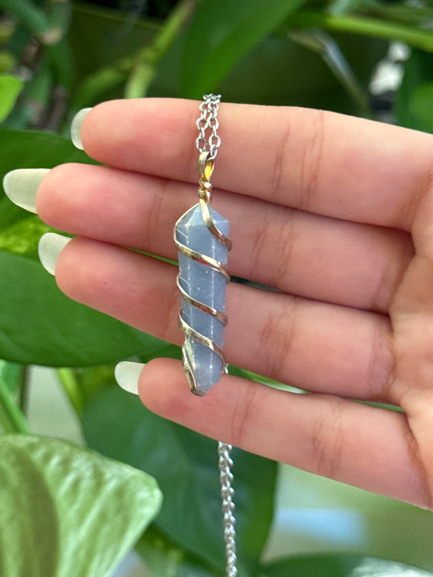Angelite Point Necklace