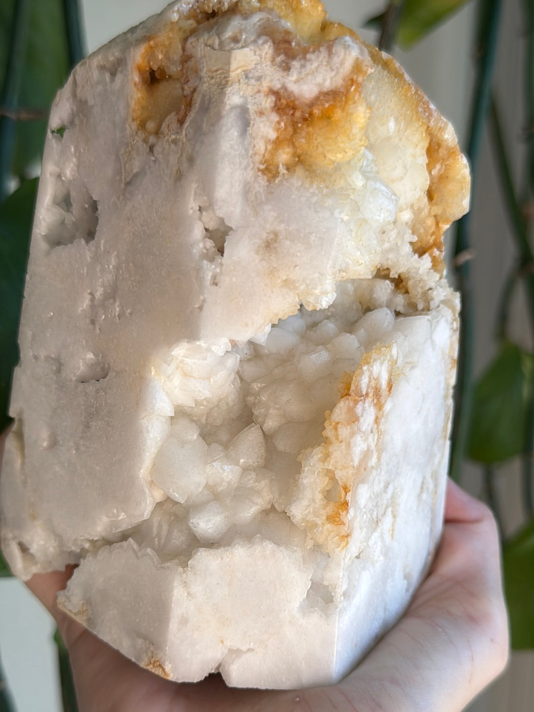Large Druzy Snow Agate Tower