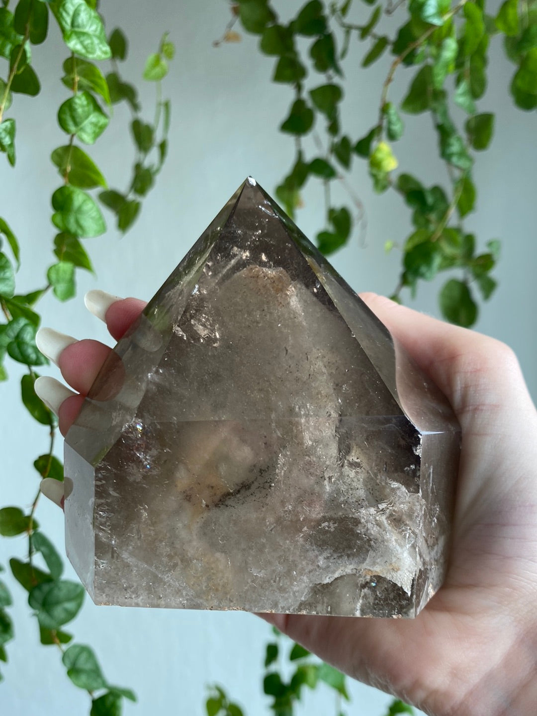 XL Smoky Garden Quartz Tower
