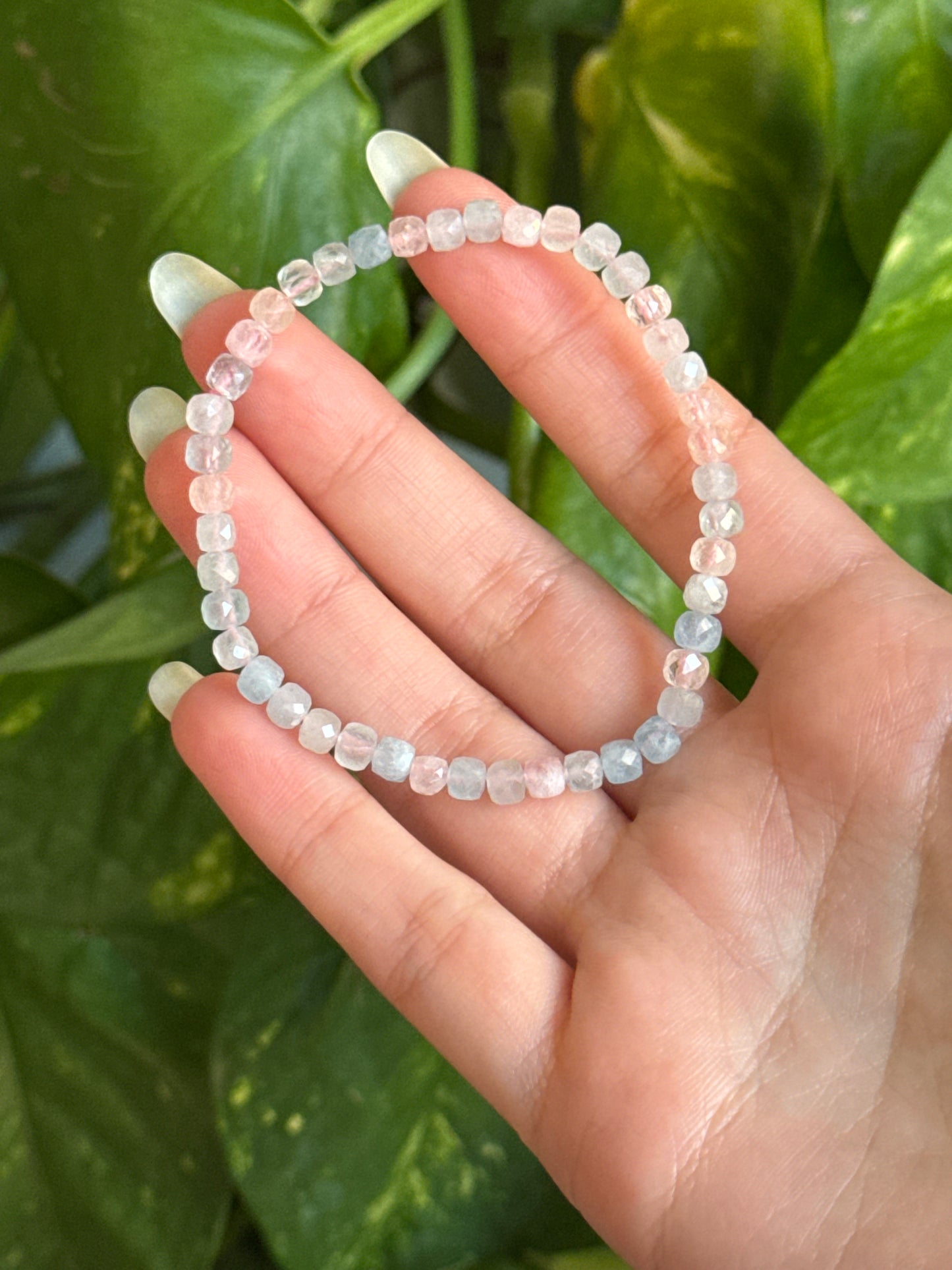 Morganite Faceted Bracelet
