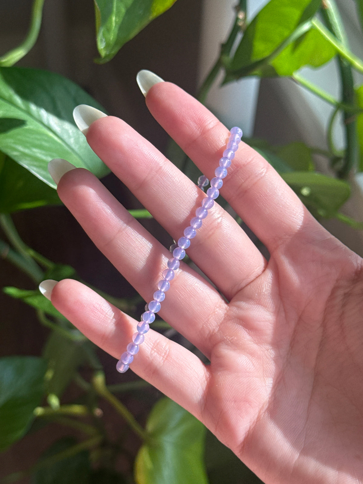 Lavender Moon Quartz Dainty Bracelet