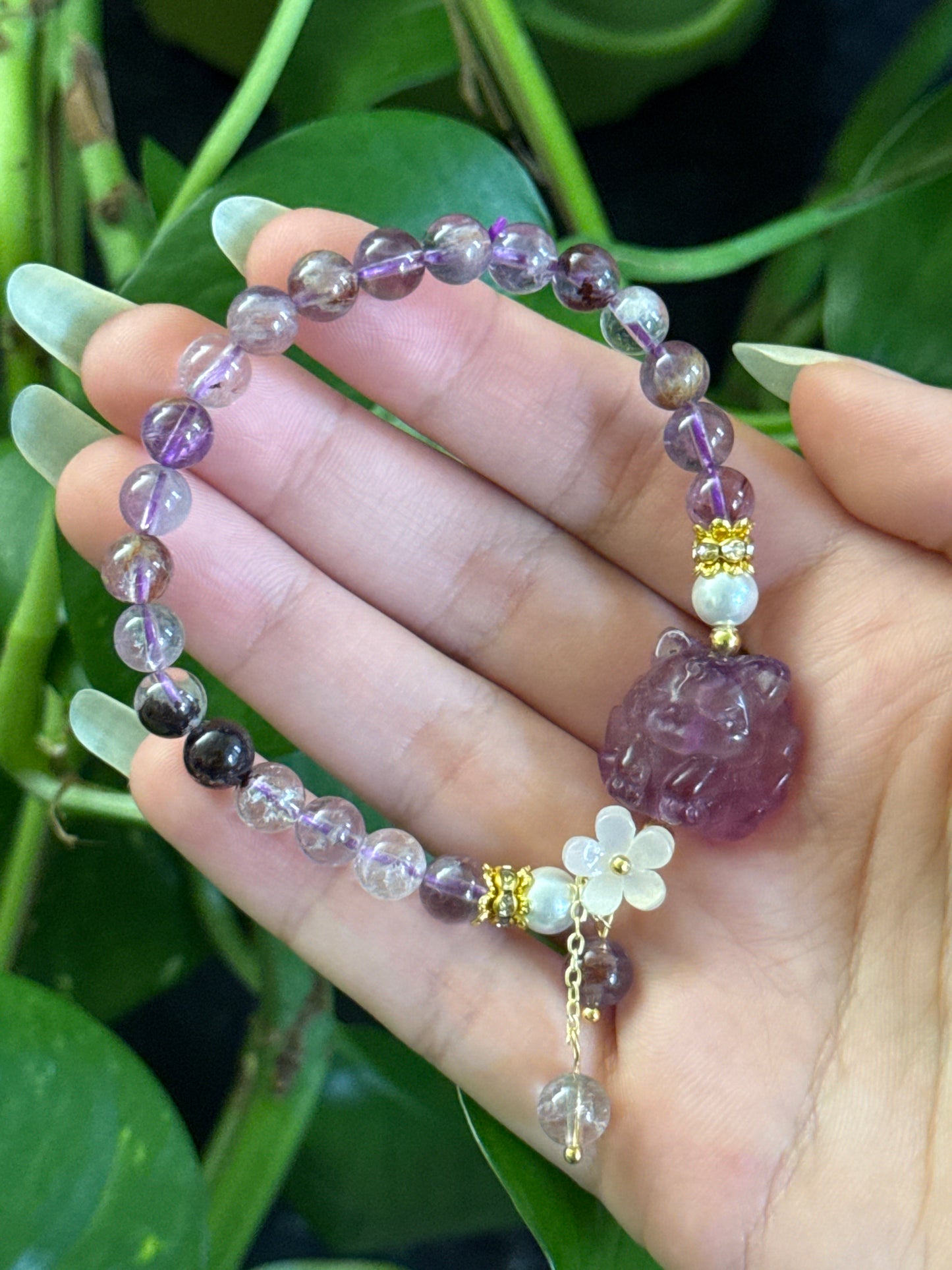 Super Seven & Fluorite Fox Bracelet