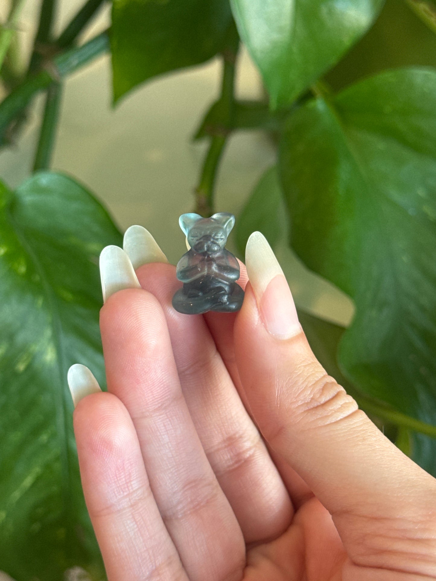 Fluorite Meditating Dog