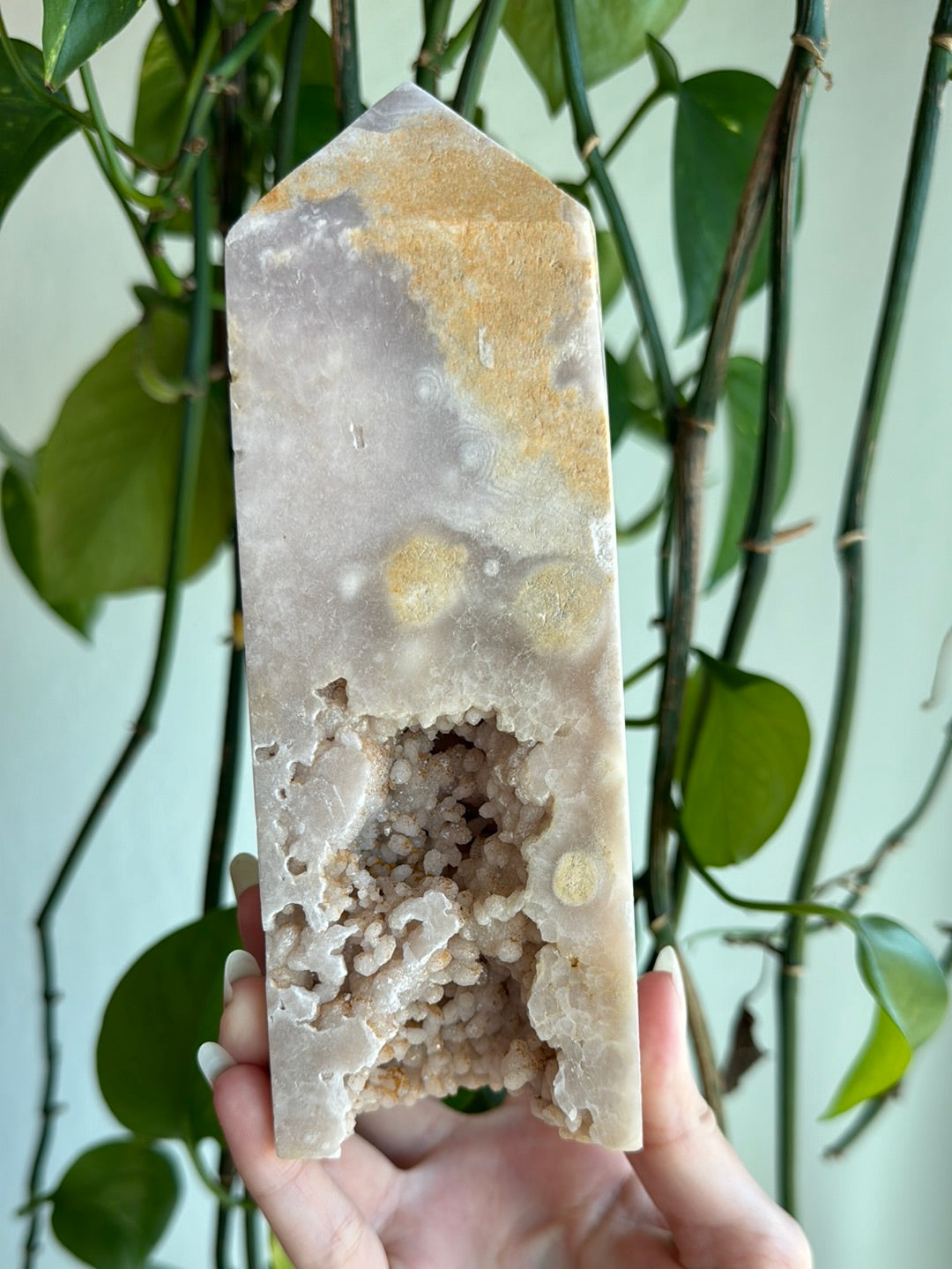 Chunky, Orby, Druzy Pink Amethyst Tower