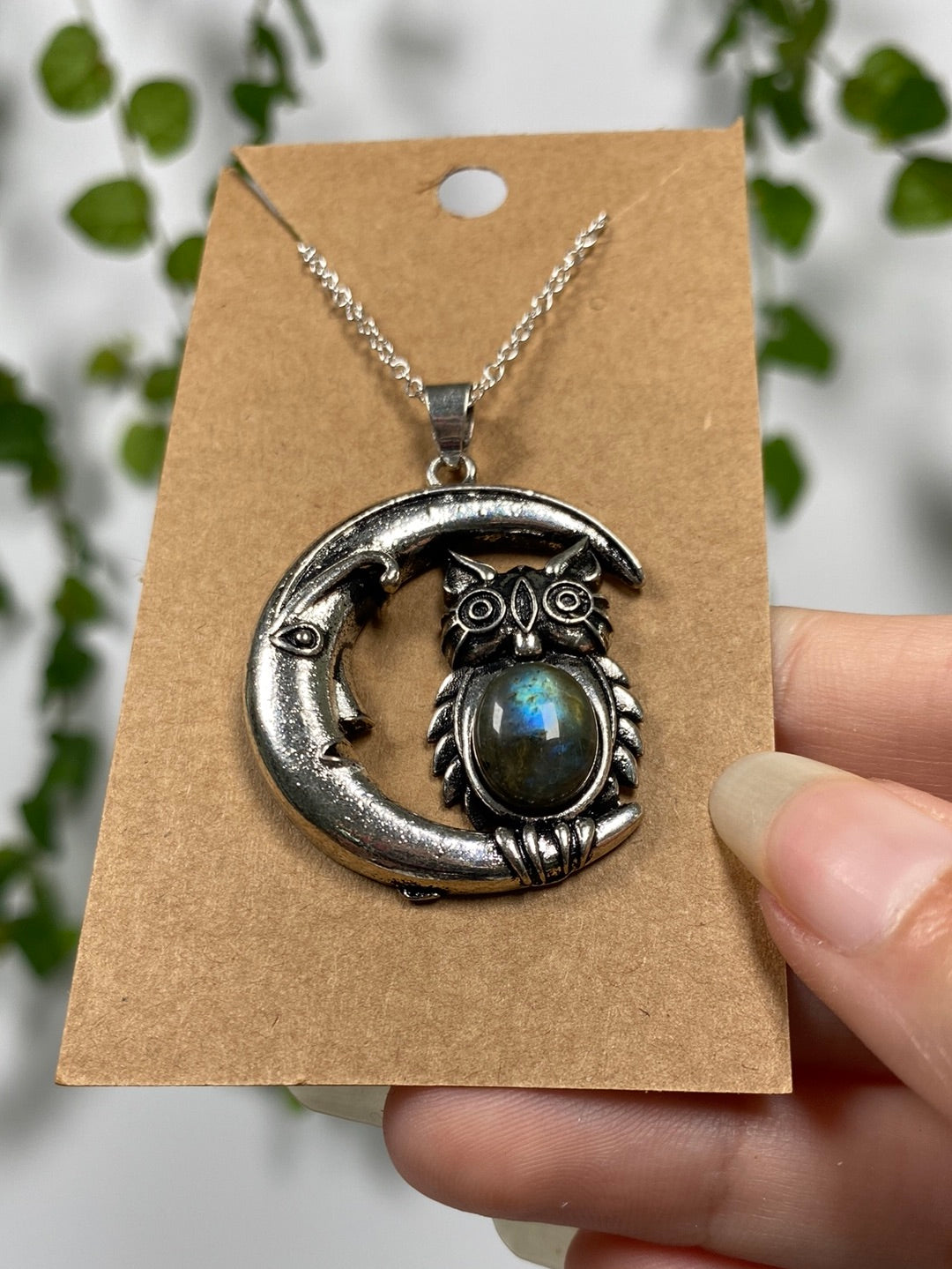 Labradorite Moon Necklace
