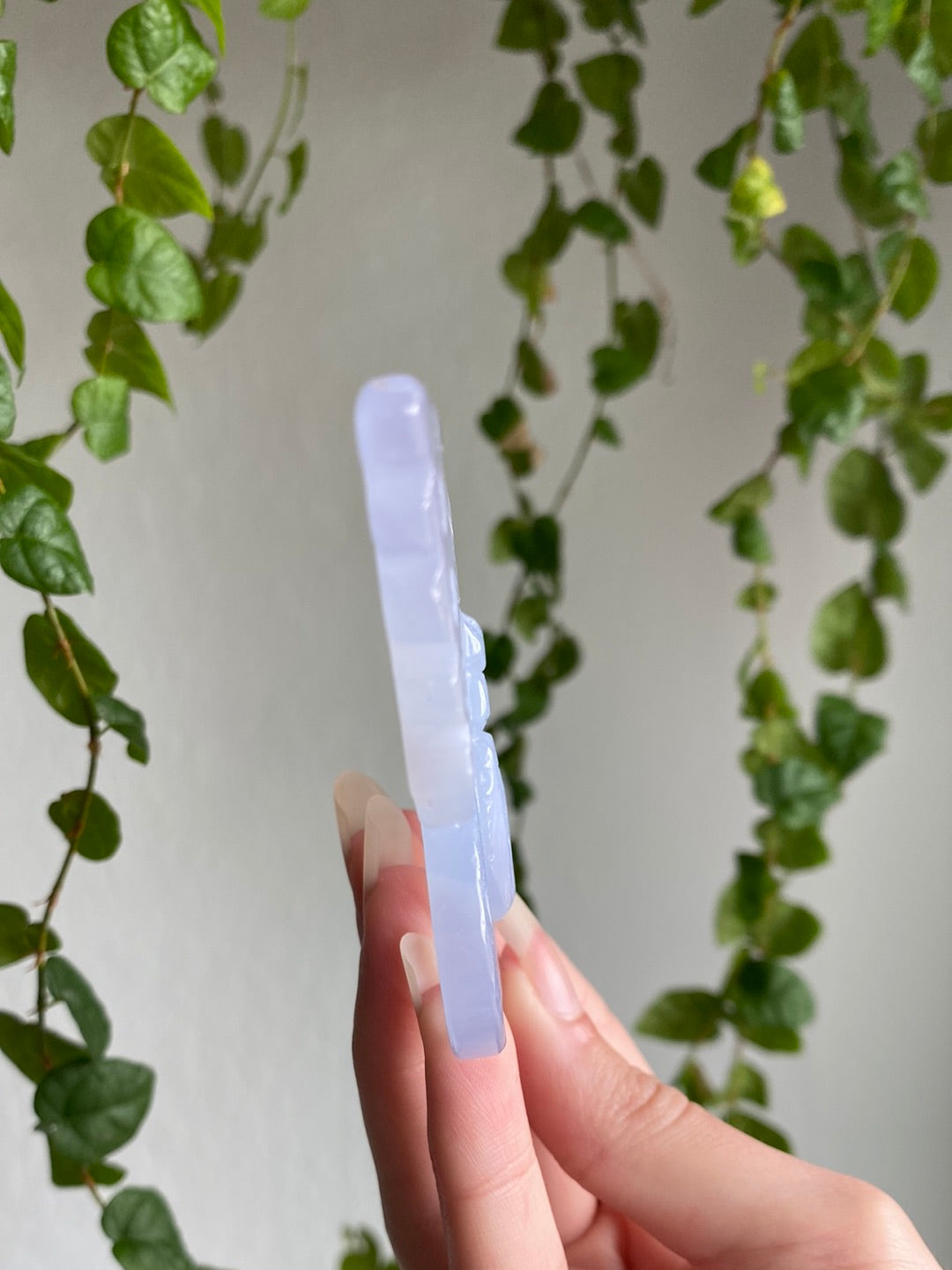 Large Clear Blue Chalcedony Butterfly | You Pick