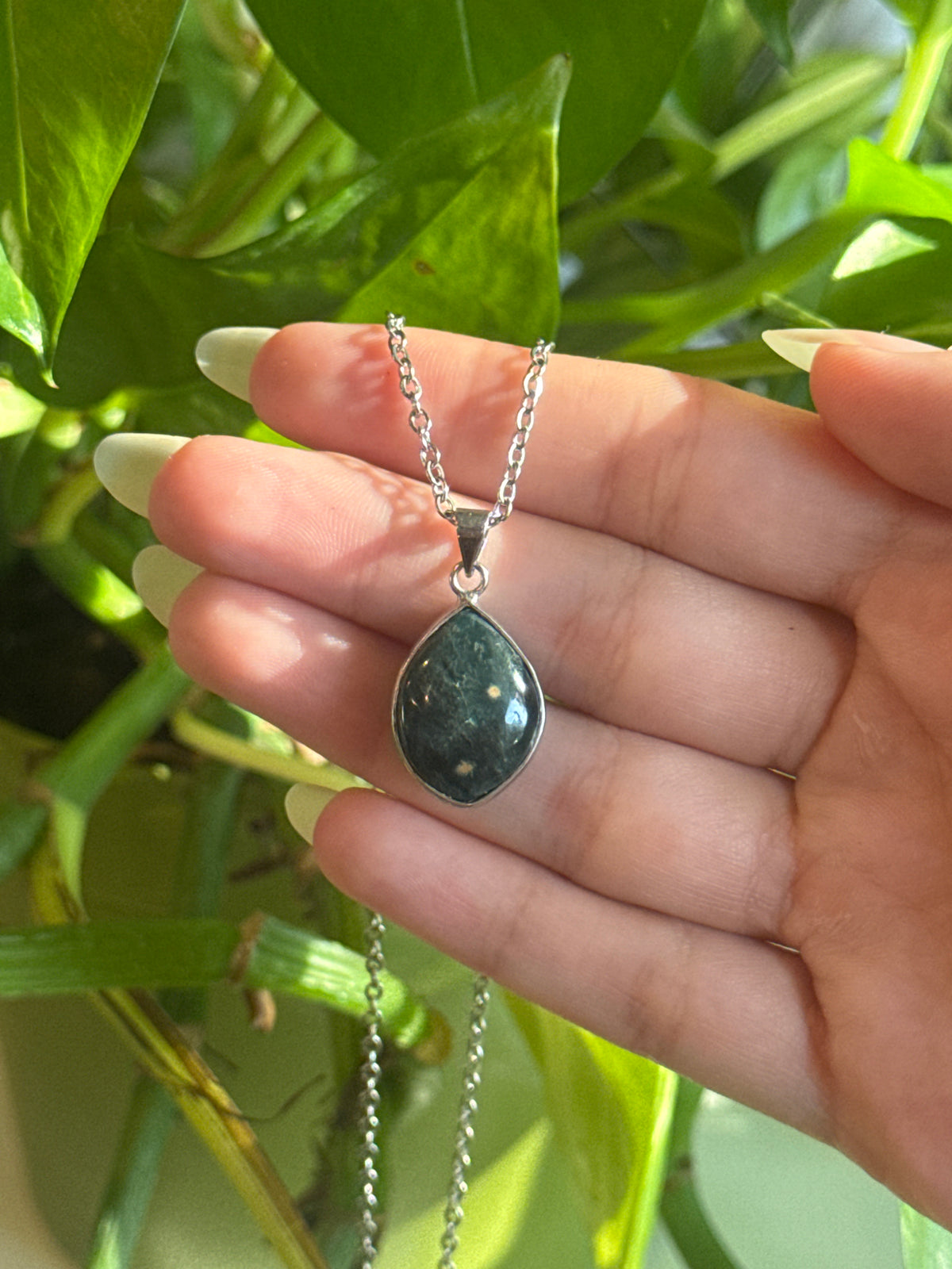 Moody Sea Jasper Necklace