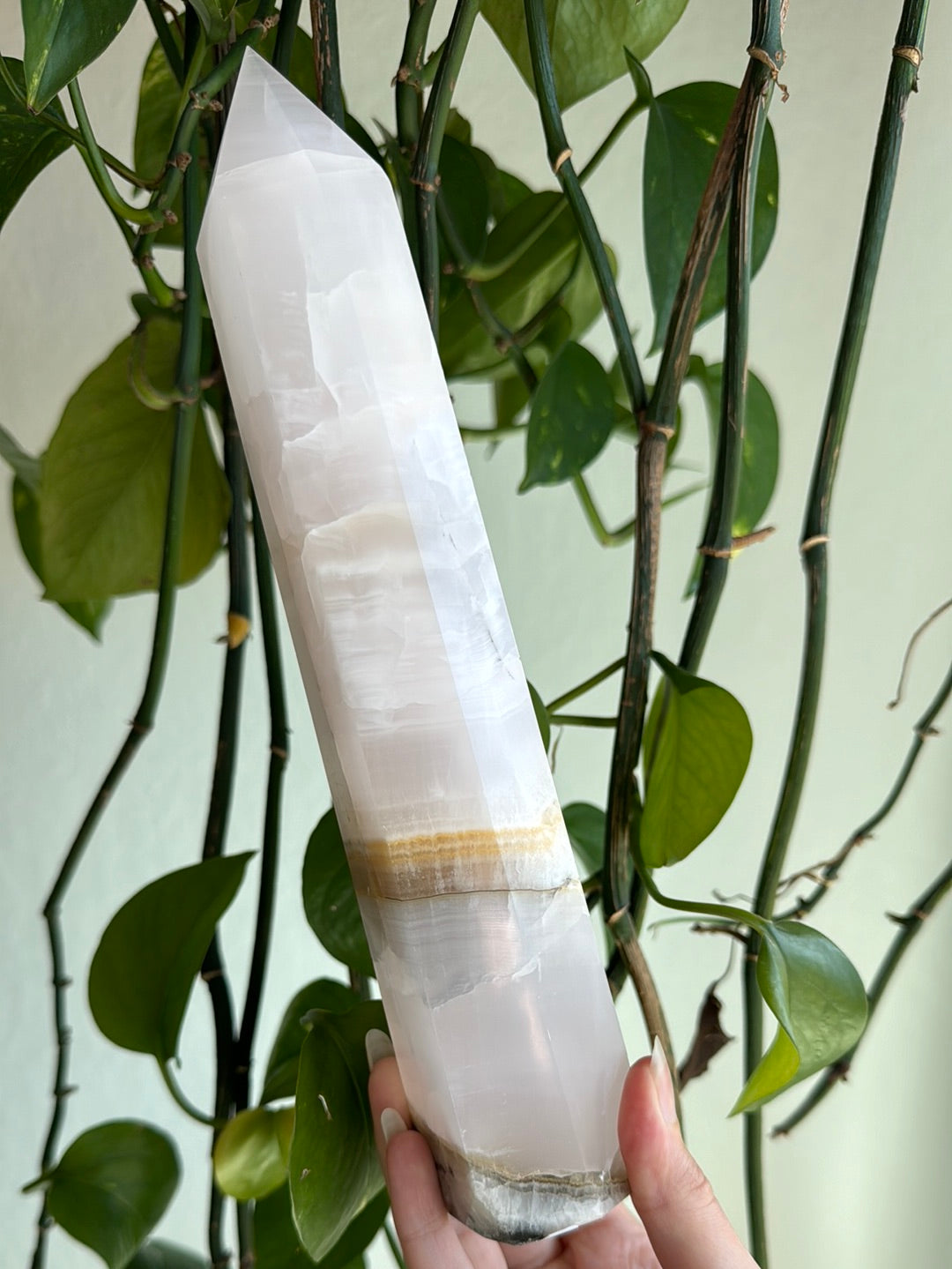 XL UV Reactive Pink Mangano Calcite Tower