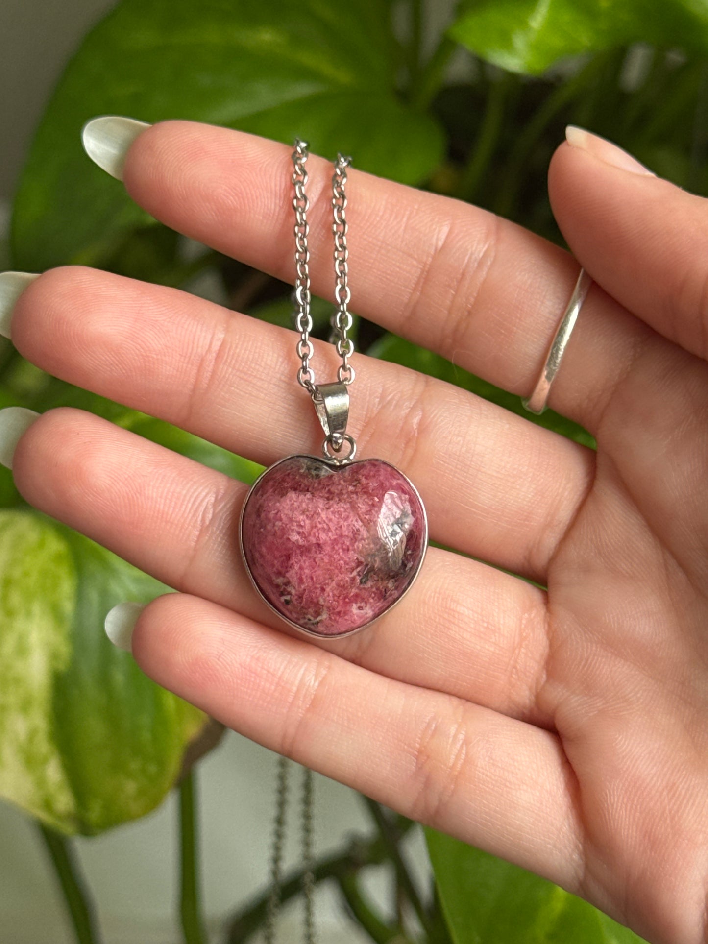 Rhodonite Heart Necklace