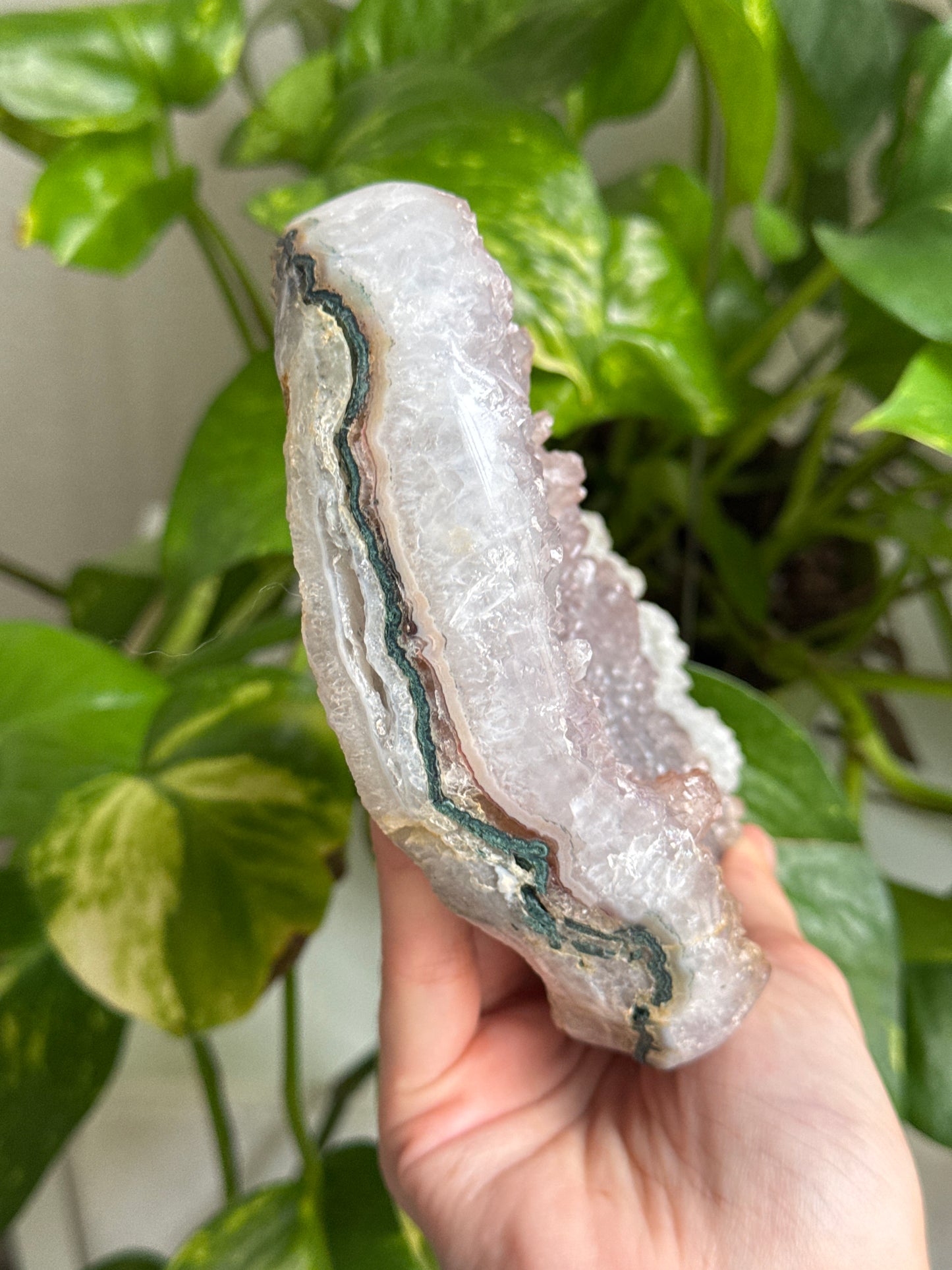 Large Galaxy Amethyst Geode Heart A