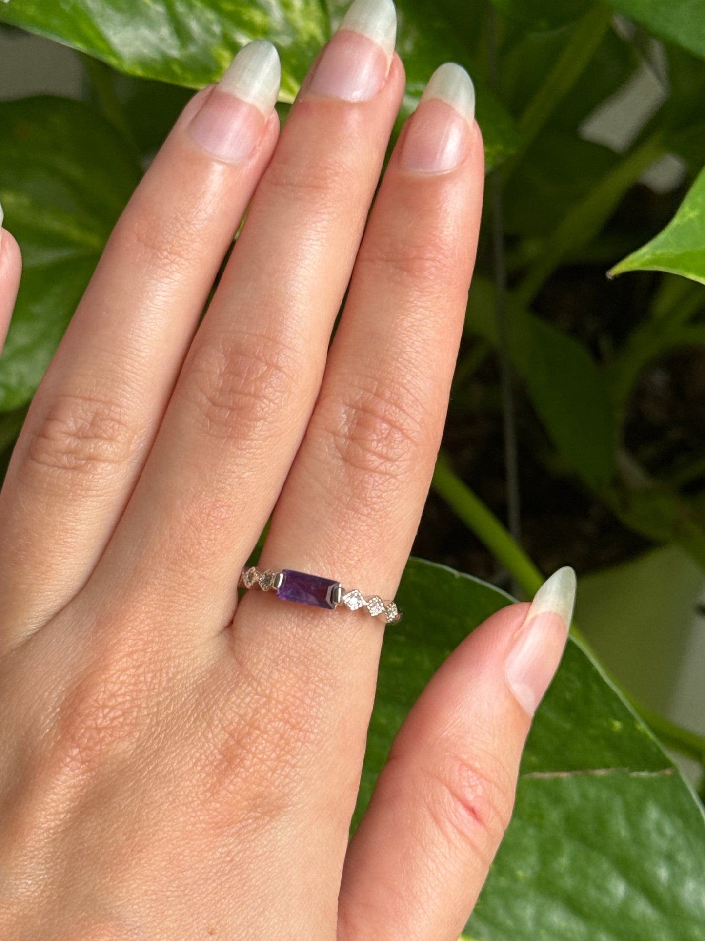Amethyst Adjustable Ring