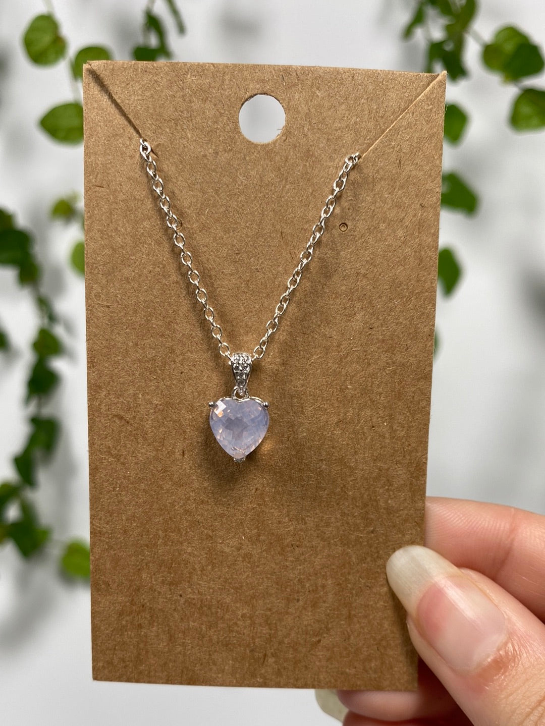 Lavender Moon Quartz Necklace
