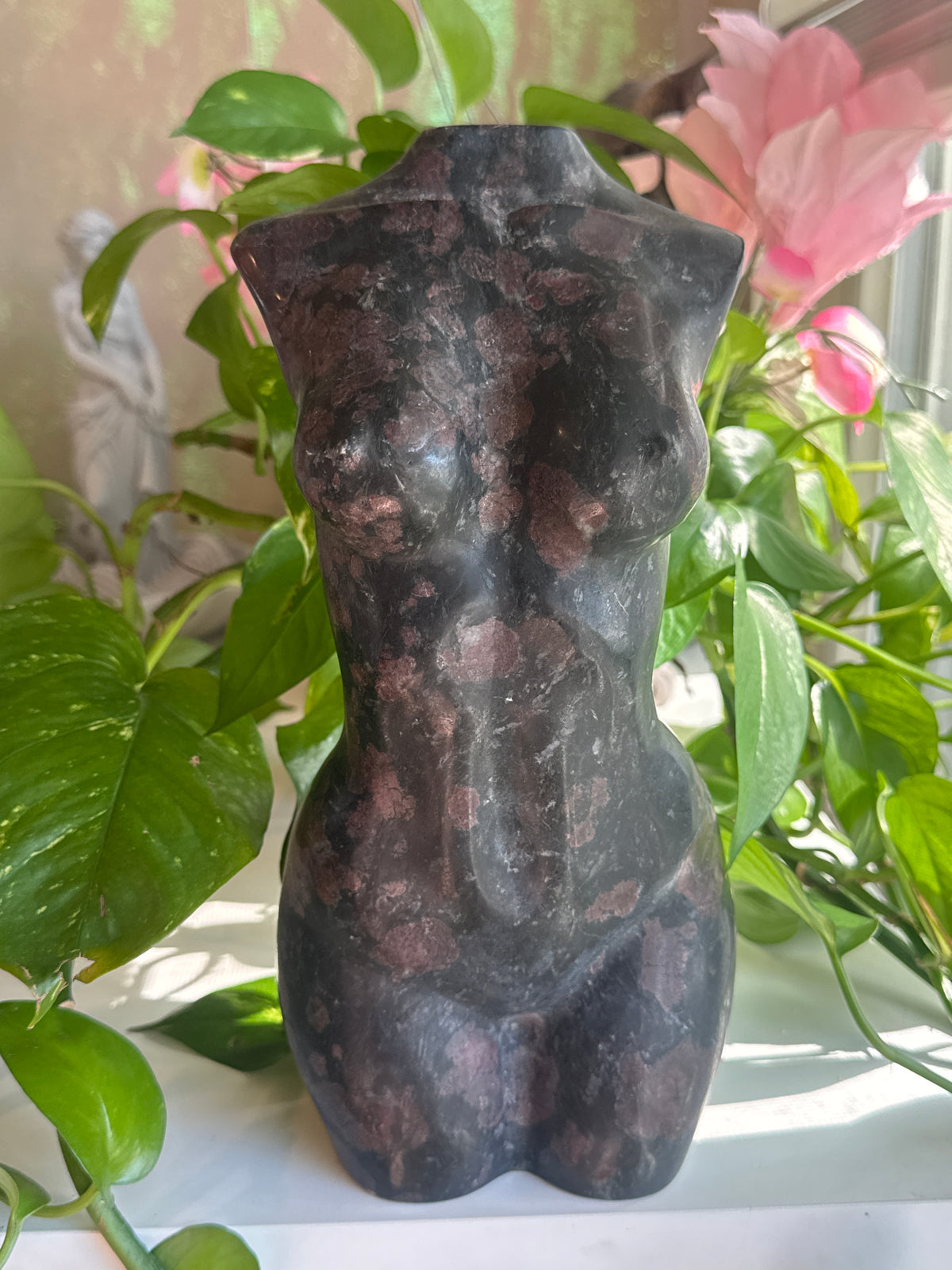 XL Statement Garnet in Black Tourmaline Goddess Body