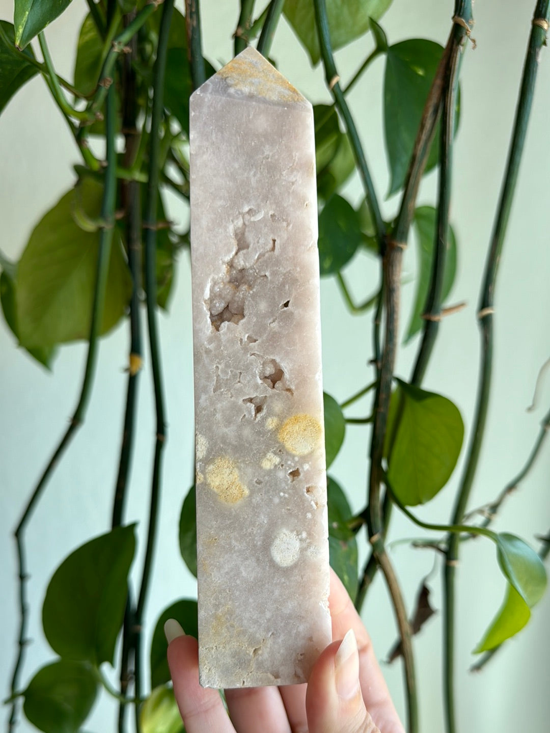 Orby Druzy Pink Amethyst Tower